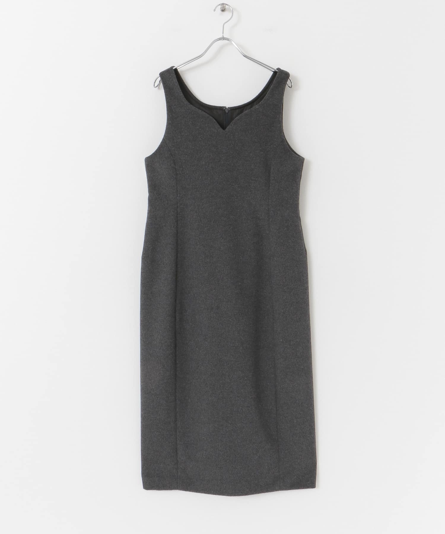 Audrey and John Wad　Curve line long One-piece d.gry FREE