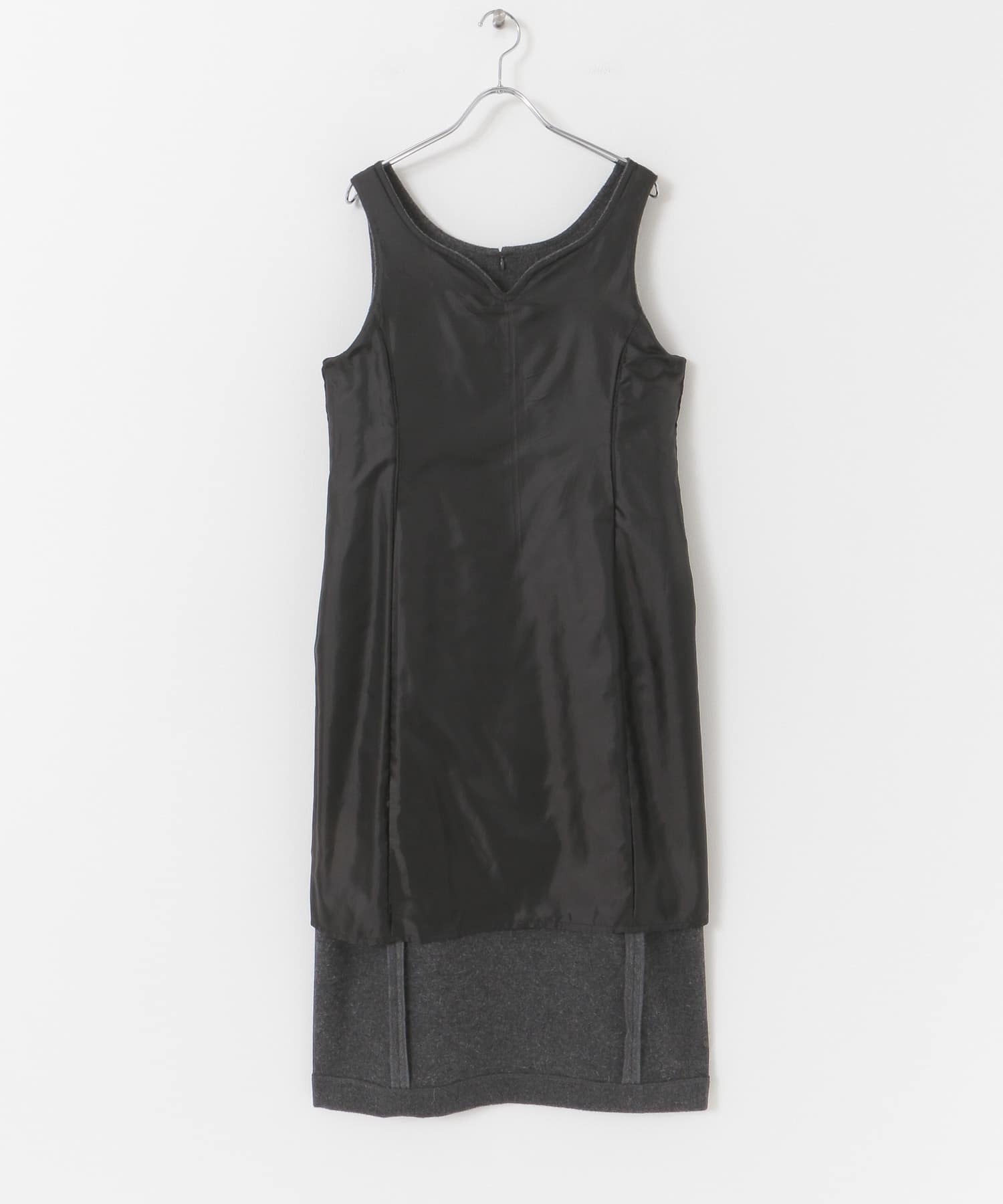 Audrey and John Wad　Curve line long One-piece d.gry FREE