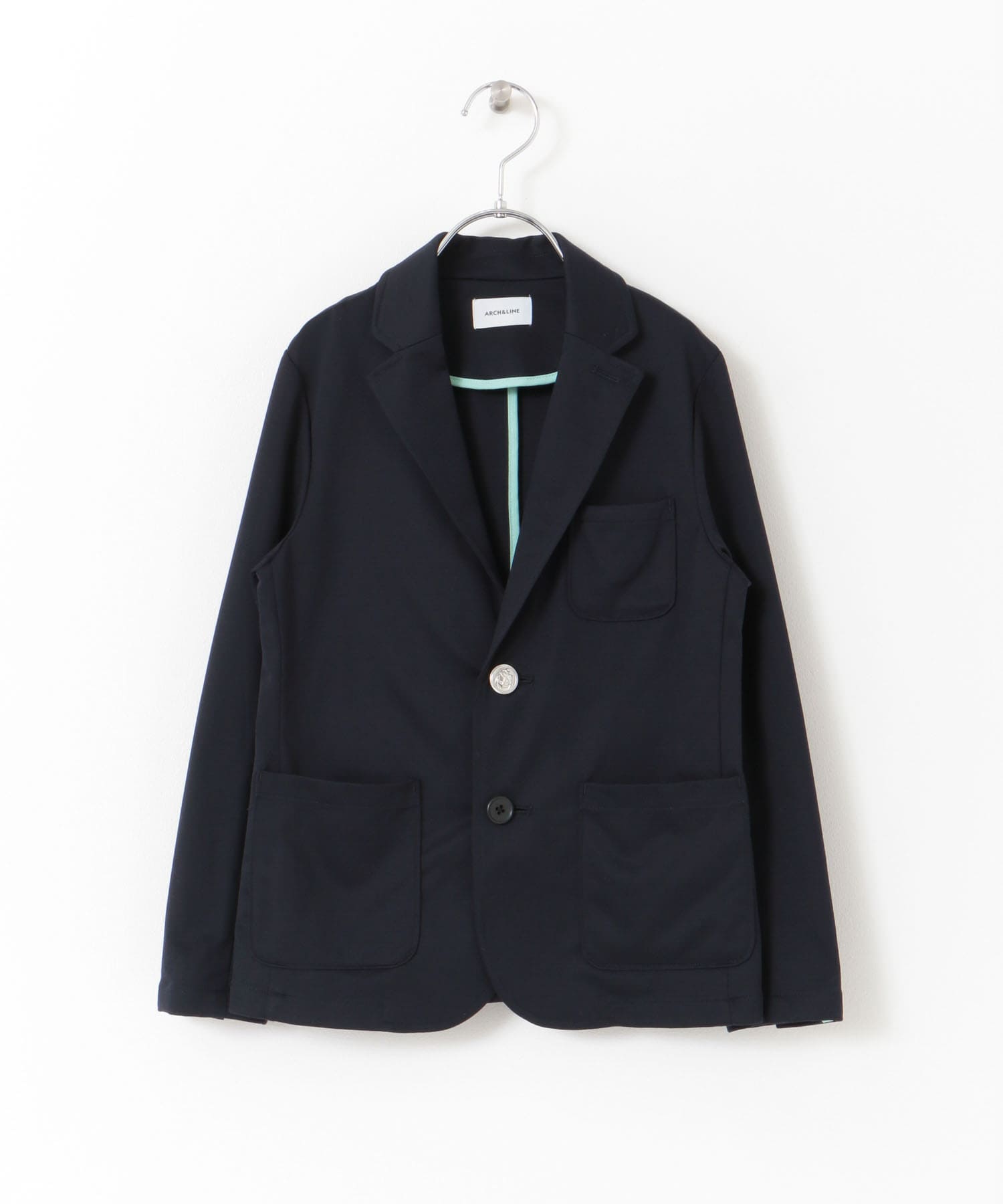 ARCH&LINE　HIGH GAUGE JERSEY BASIC JACKET 69 NAVY S