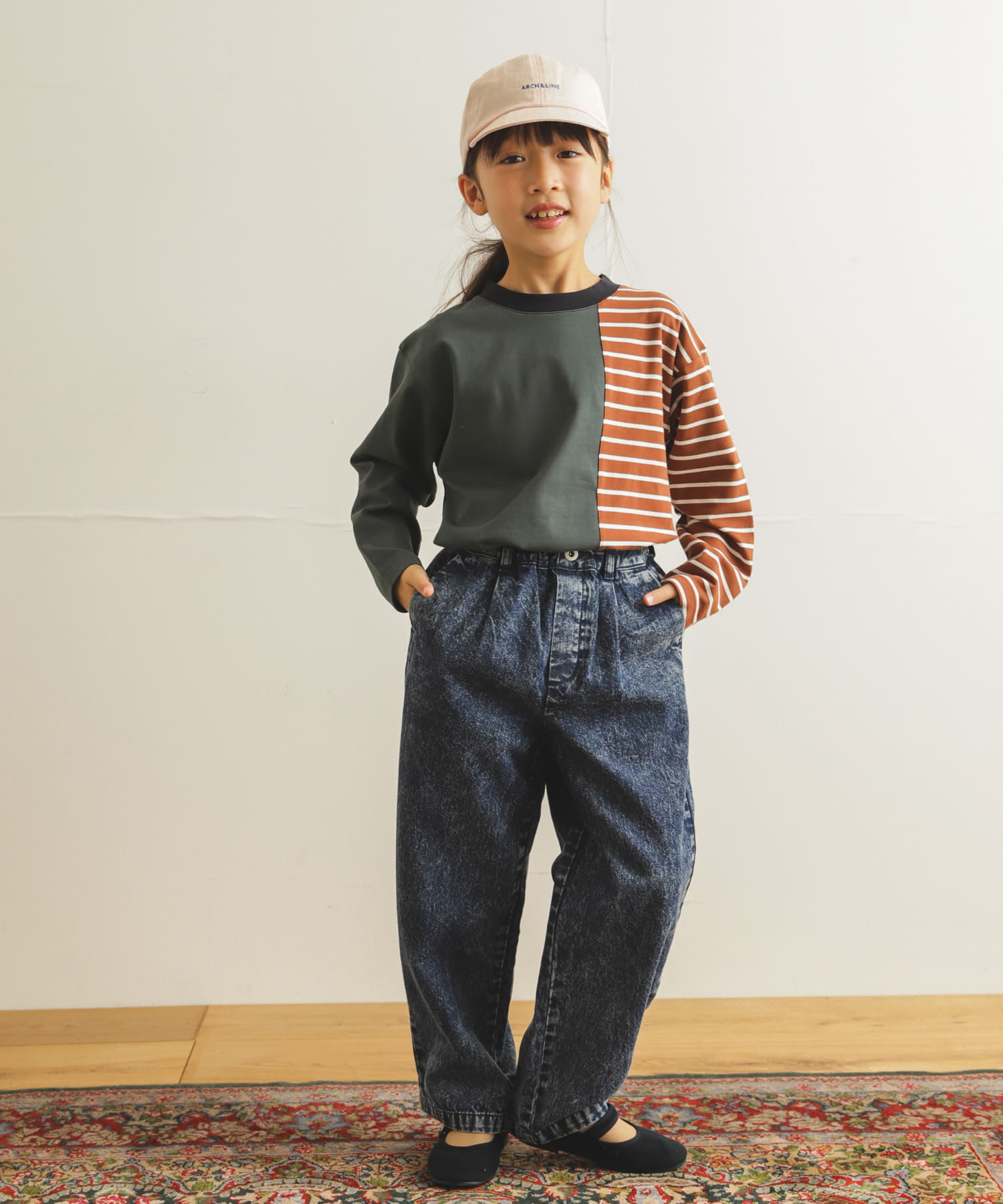 ARCH&LINE OGCLR COTTON CRAZY LONG-SLEEVE T-SHIRTS(XS 55 GREEN