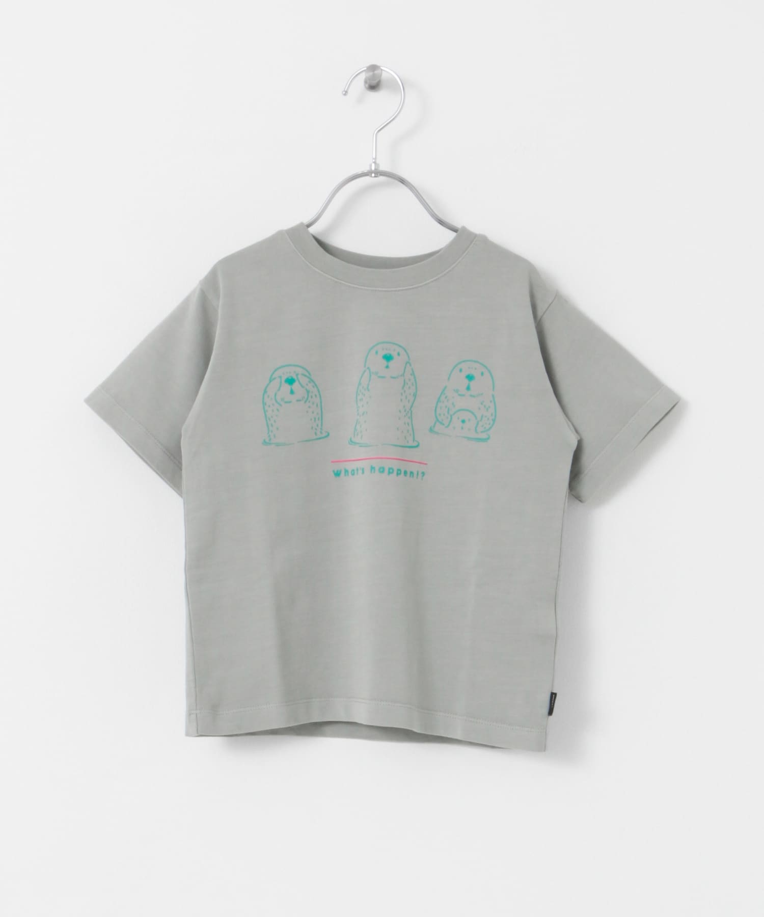 ARCH&LINE　ORGANIC GD COTTON SEAOTTER T-SHIRTS 61 GRAY S