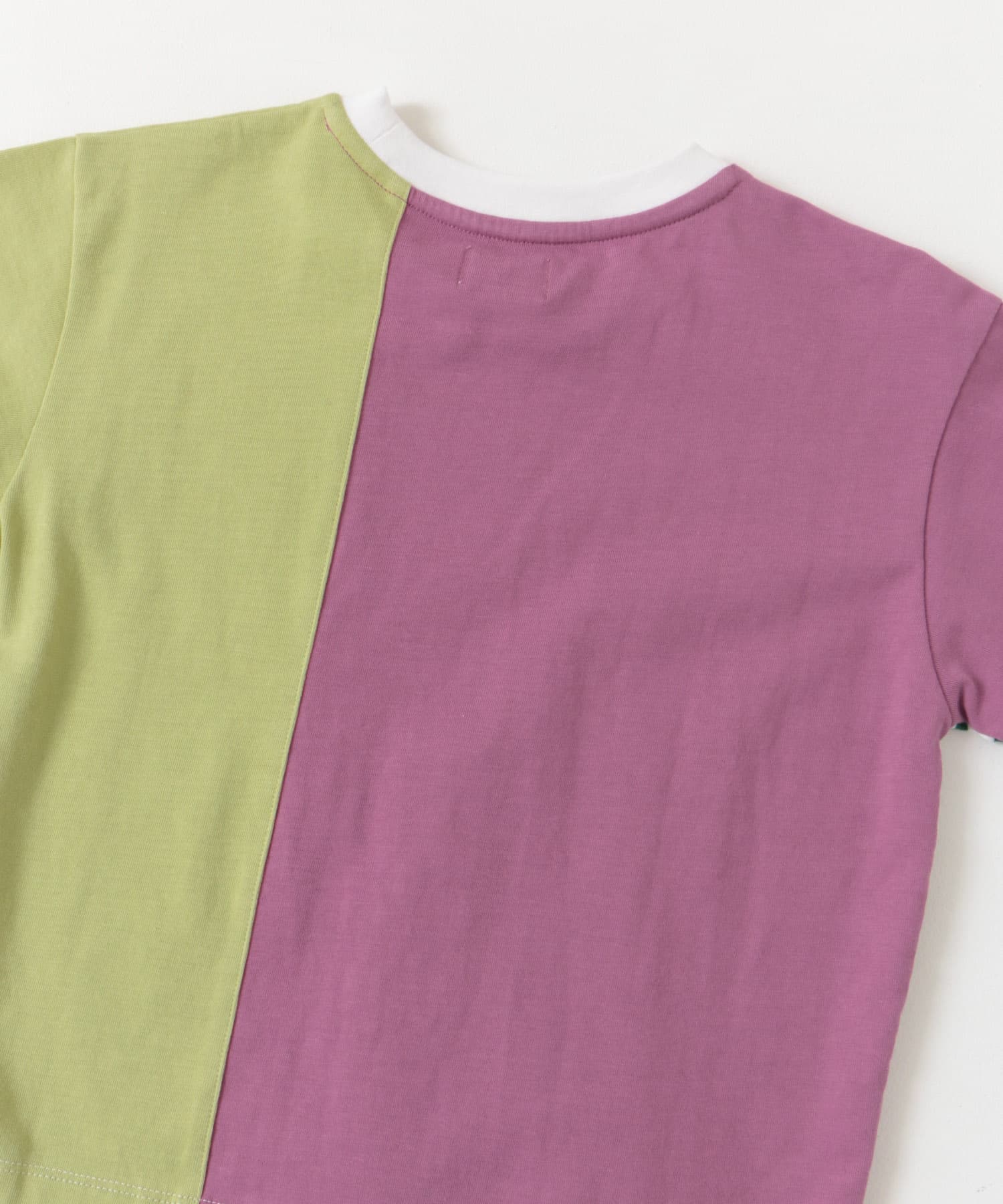 ARCH&LINE　ORGANIC COTTON PATCHWORK T-SHIRTS 51GREENmix XS