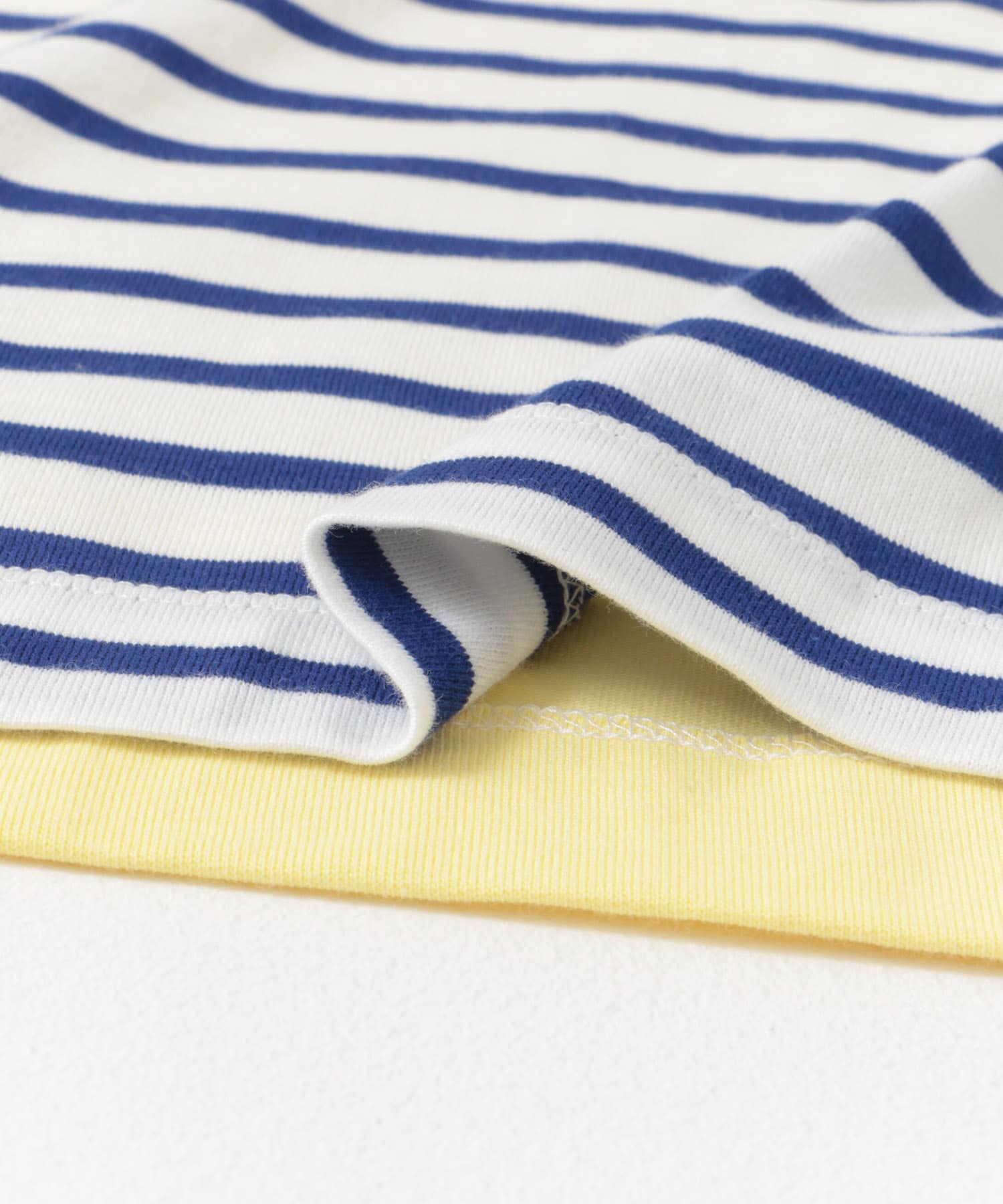 ARCH&LINE　ORGANIC COTTON PATCHWORK T-SHIRTS 67 NAVYmix XS
