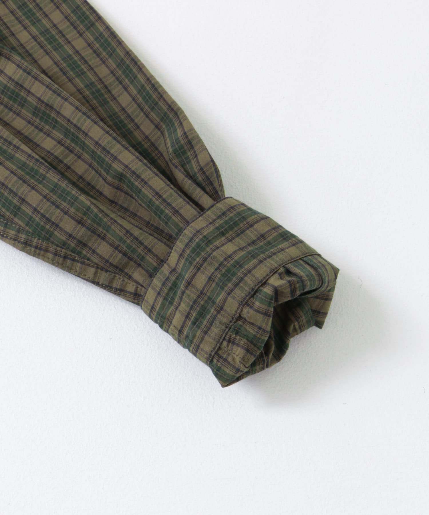 ARCH&LINE　COTTON CHECK BUTTON DOWN SHIRTS 45 BEIGE S