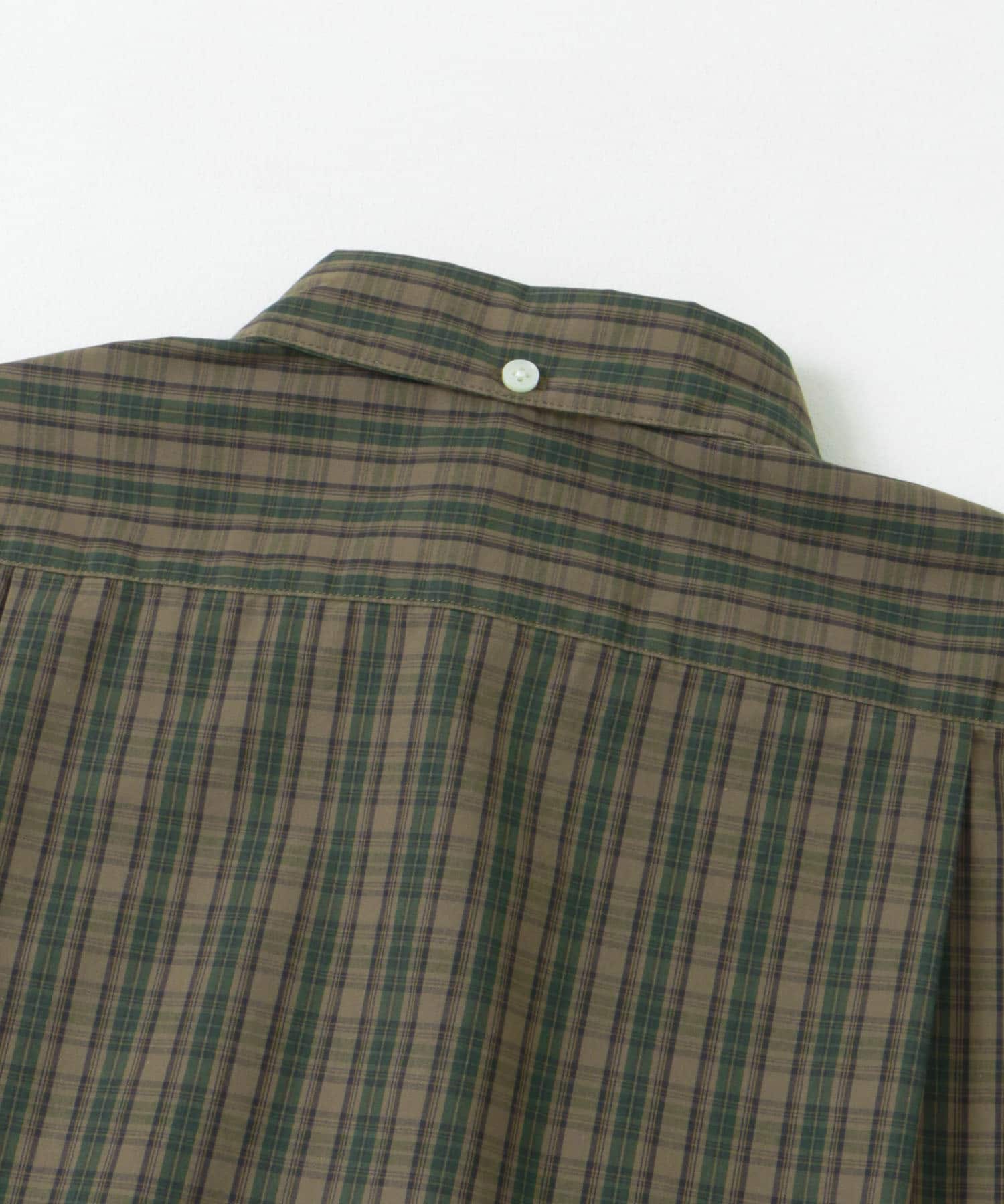 ARCH&LINE　COTTON CHECK BUTTON DOWN SHIRTS 45 BEIGE S