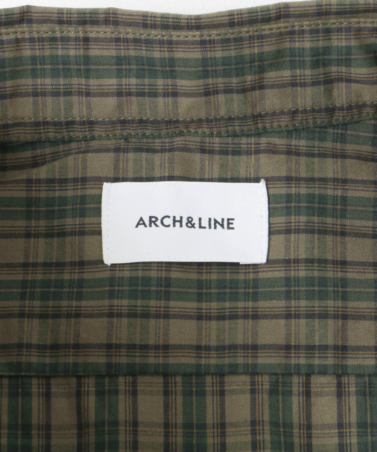 ARCH&LINE　COTTON CHECK BUTTON DOWN SHIRTS 45 BEIGE M