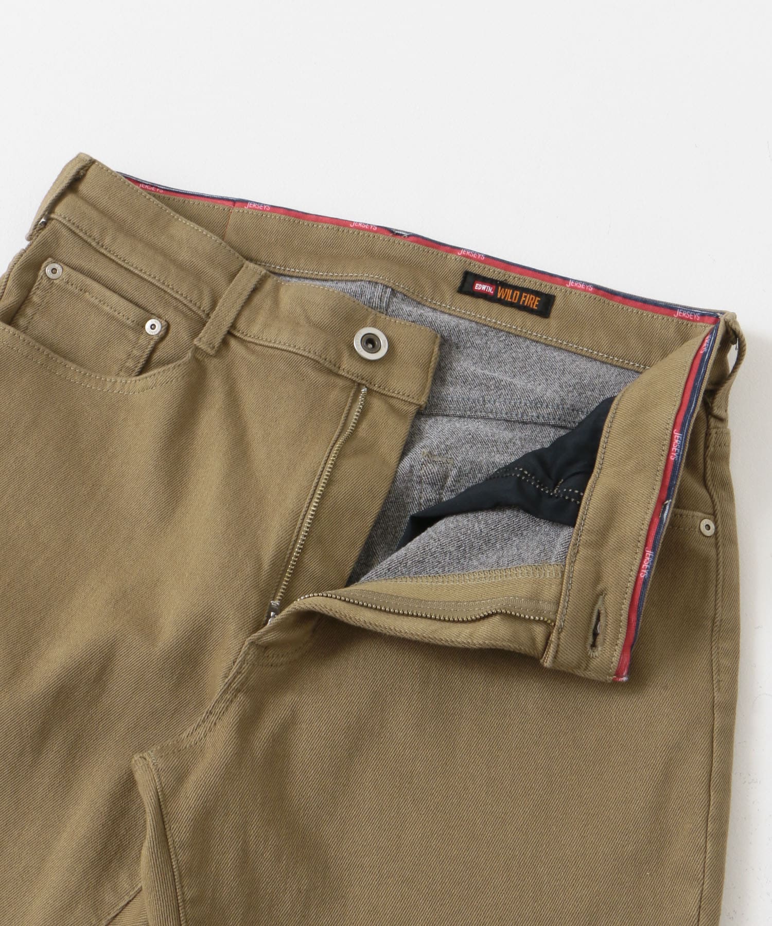 EDWIN　JERSEYS WILDFIRE REGULAR STRAIGHT KHAKI M