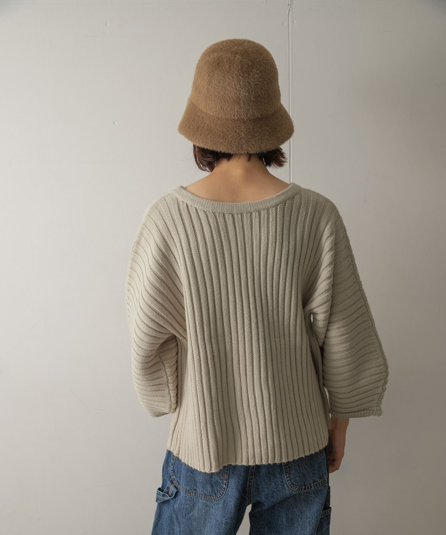 Audrey and John Wad　2WAYネックロングプルオーバー s.gry FREE