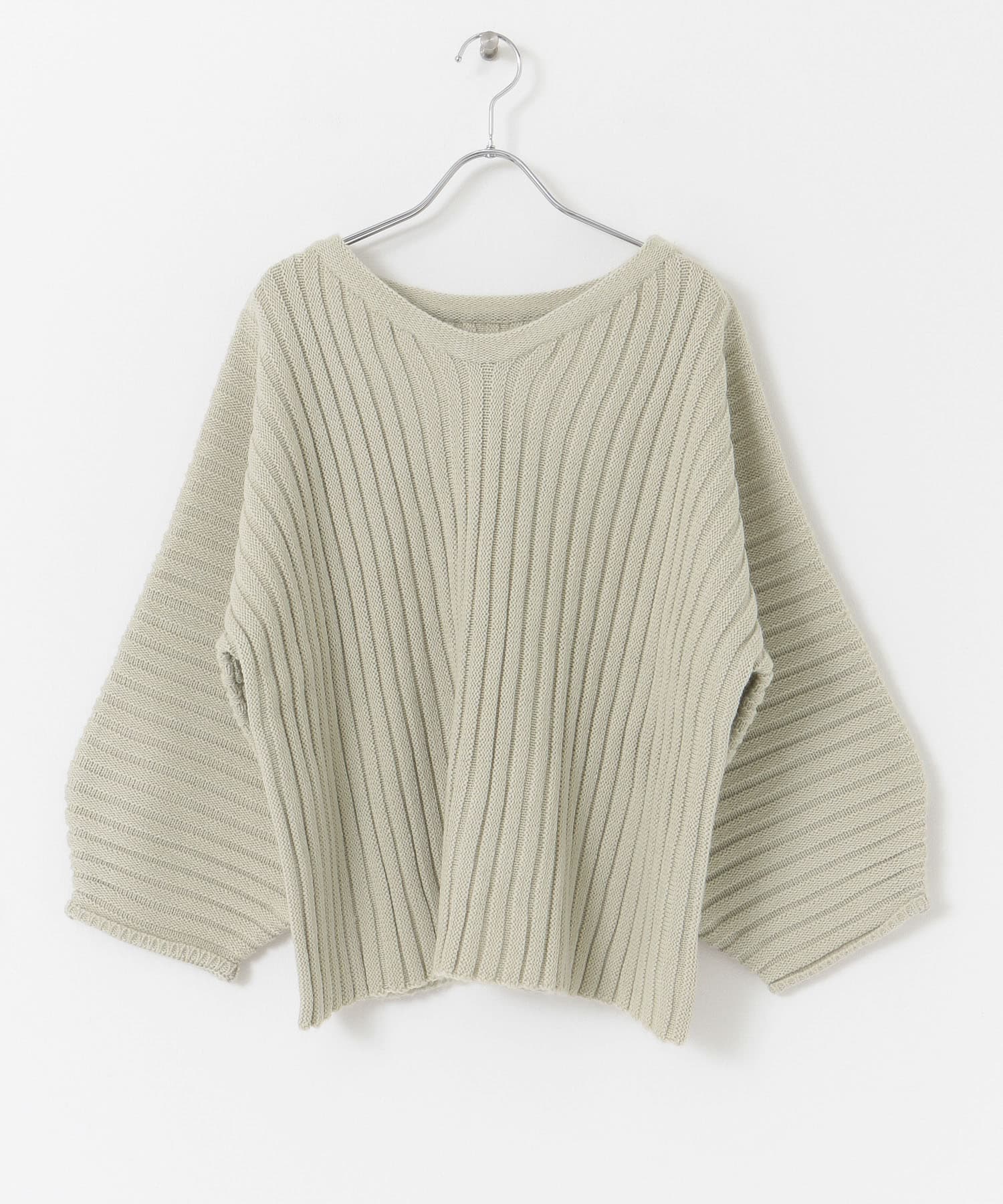 Audrey and John Wad　2WAYネックロングプルオーバー s.gry FREE