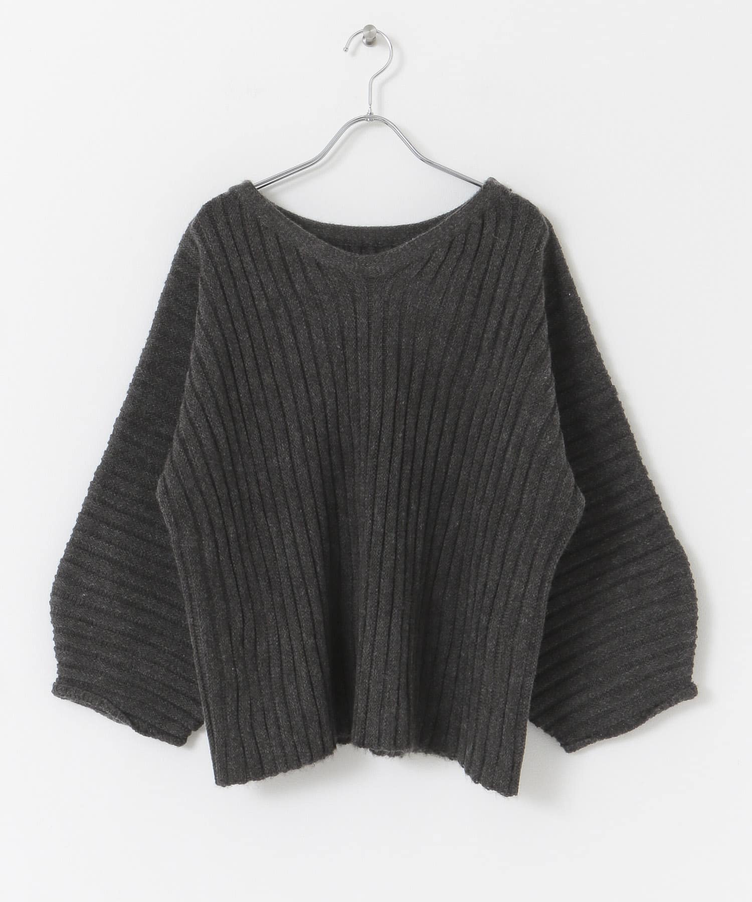 Audrey and John Wad　2WAYネックロングプルオーバー c.gry FREE