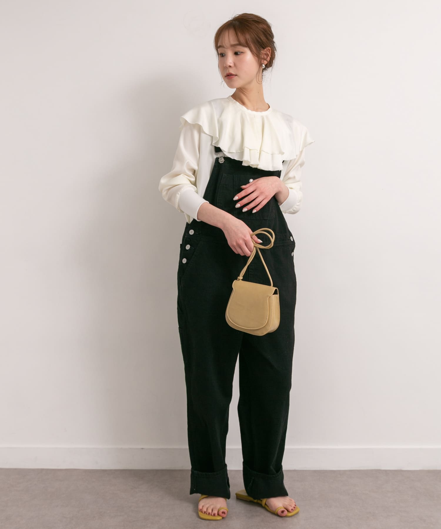 Audrey and John Wad　CSリブ付きプルオーバーブラウス wht FREE