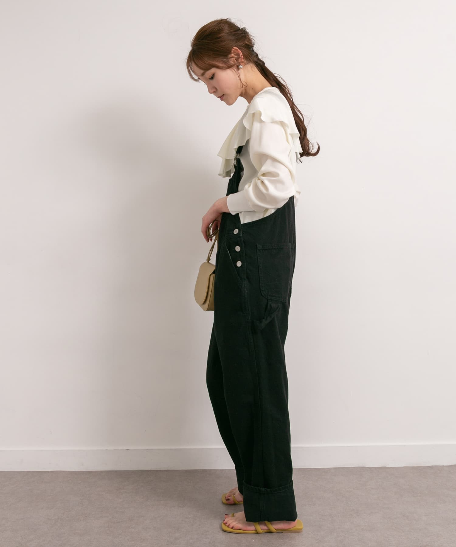 Audrey and John Wad　CSリブ付きプルオーバーブラウス wht FREE