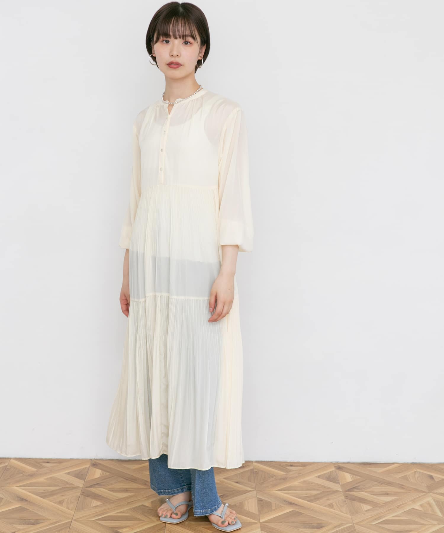 Audrey and John Wad N/C Long-Sleeve ティアードワンピース(FREE o