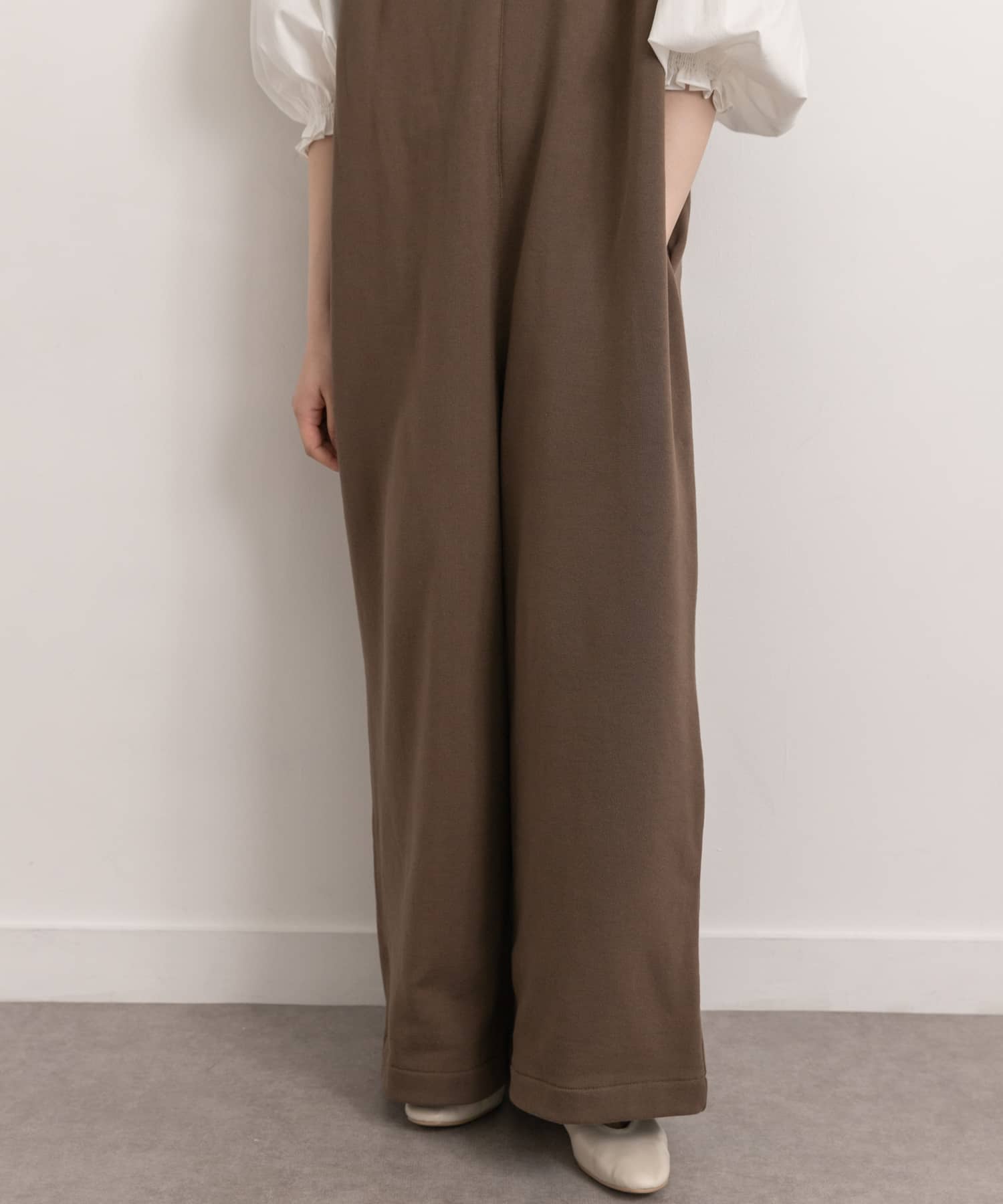 Audrey and John Wad　キーネックノースリーブサロペット d.brn FREE