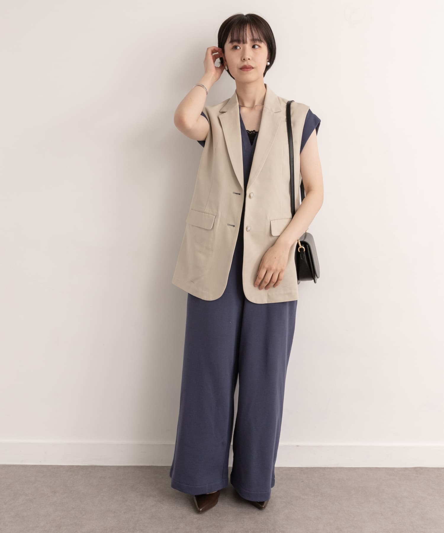 Audrey and John Wad　キーネックノースリーブサロペット d.ble FREE
