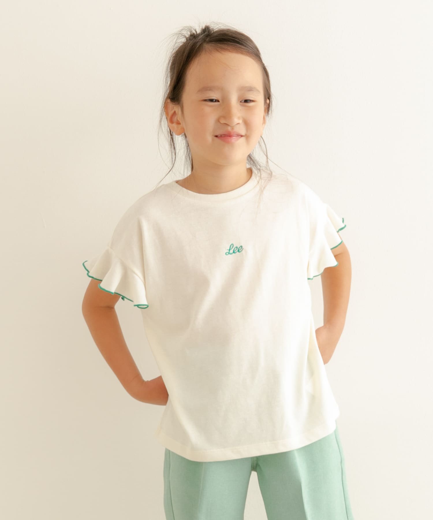 LEE KIDS　FRILL SLEEVE T-SHIRTS