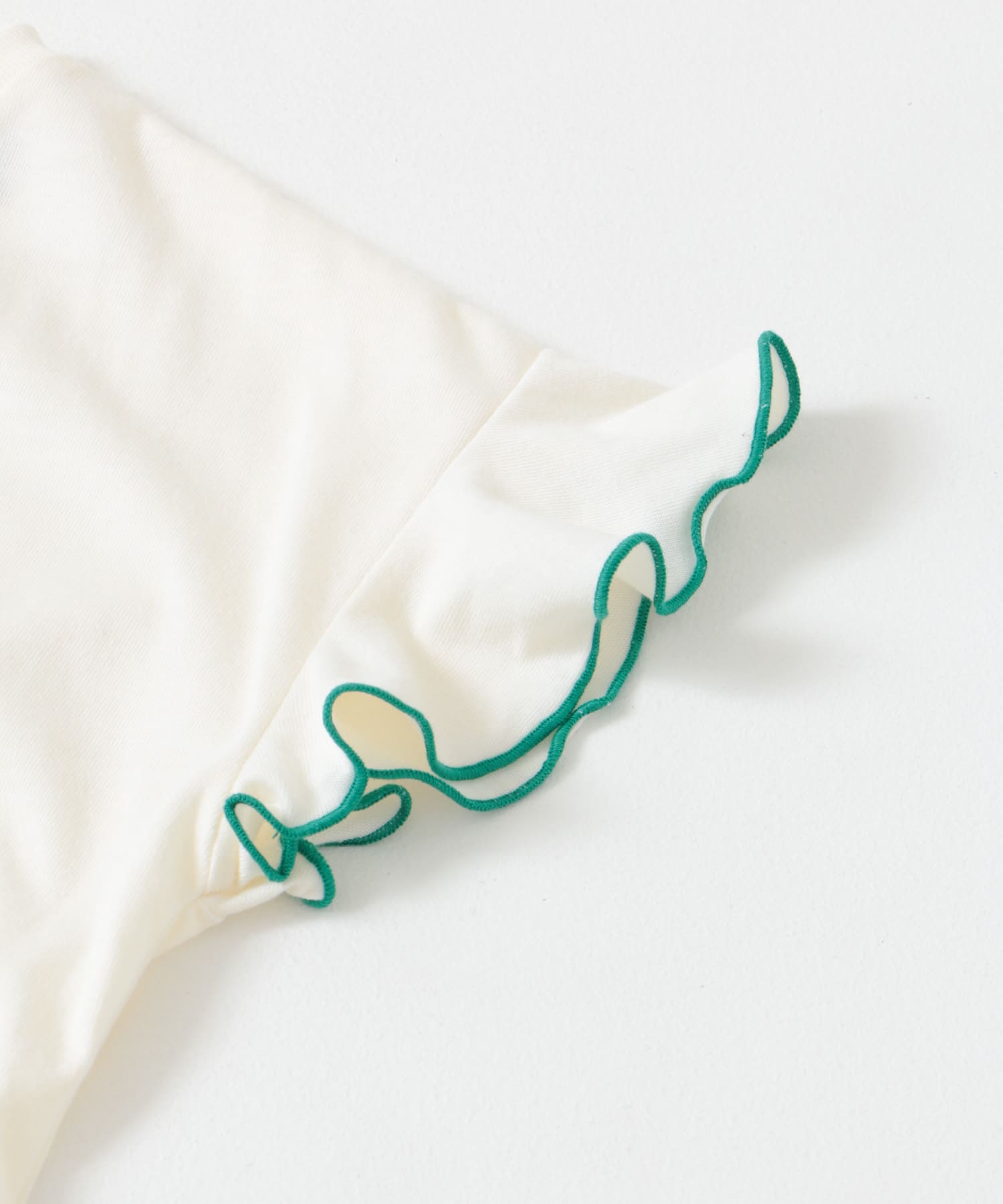 LEE KIDS　FRILL SLEEVE T-SHIRTS OFF WHITE 110