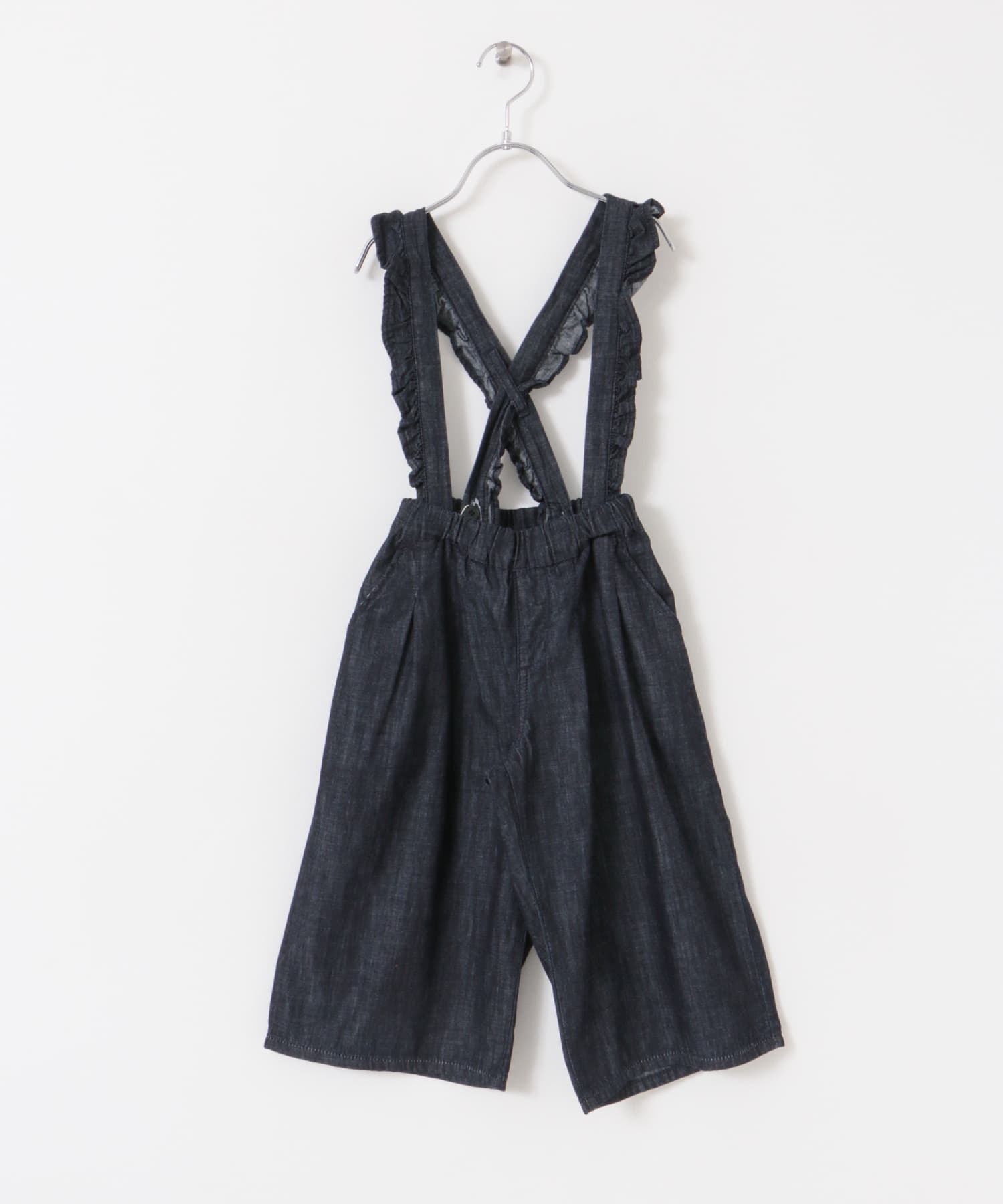 LEE KIDS　FRILL WIDE PANTS RINSE 100