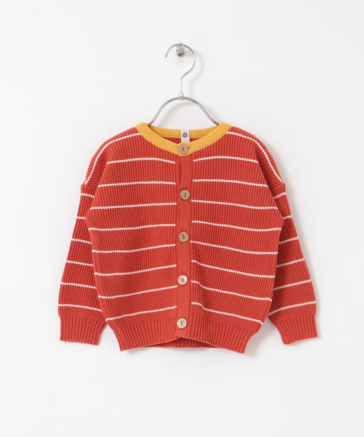 BaYiRi　SUNNY STRIPED CARDIGAN TORTOISERD 12M