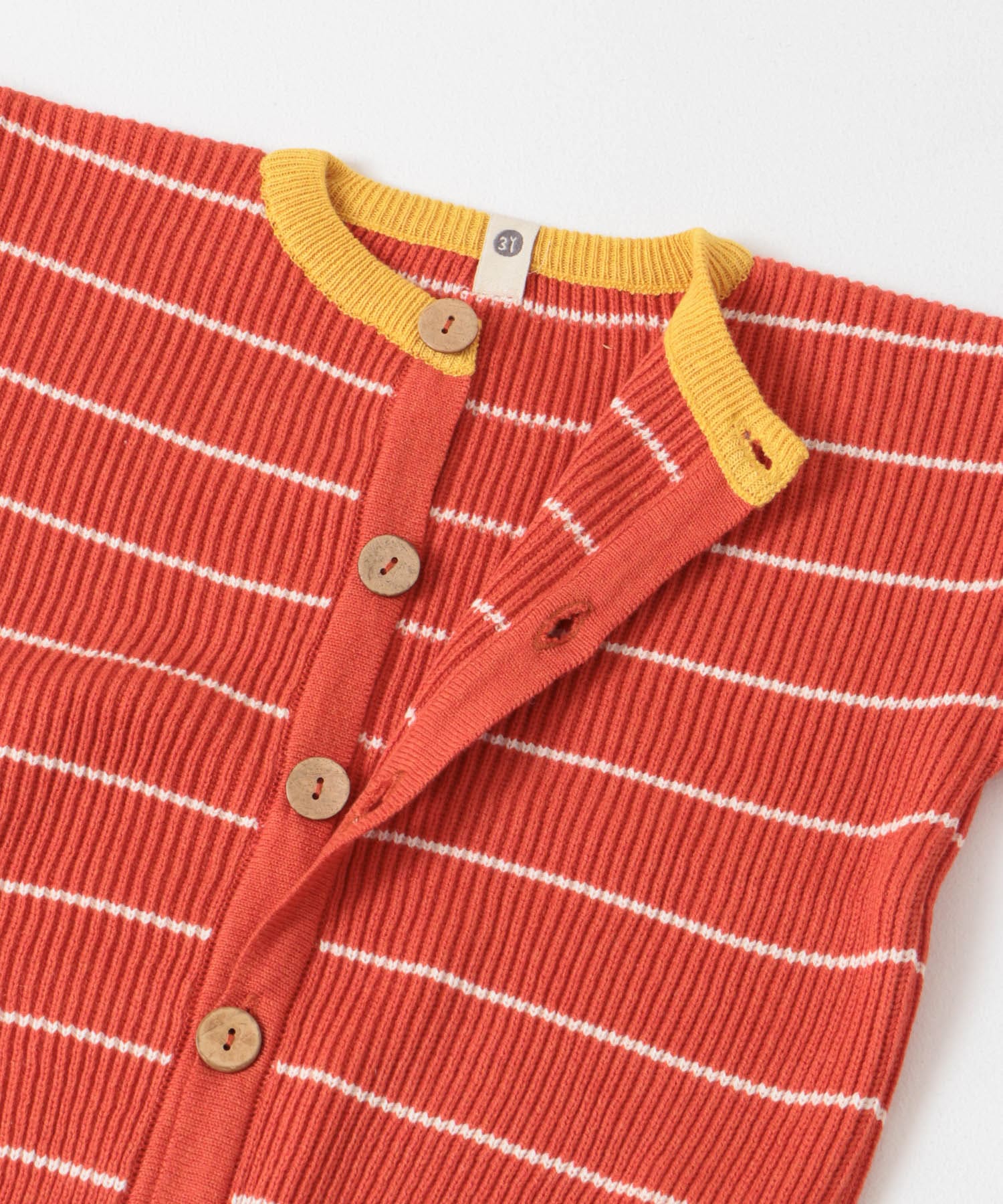 BaYiRi　SUNNY STRIPED CARDIGAN TORTOISERD 12M