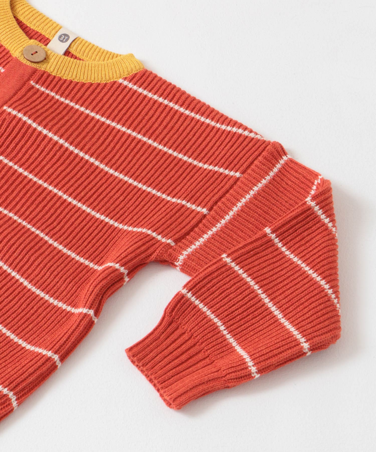 BaYiRi　SUNNY STRIPED CARDIGAN TORTOISERD 12M