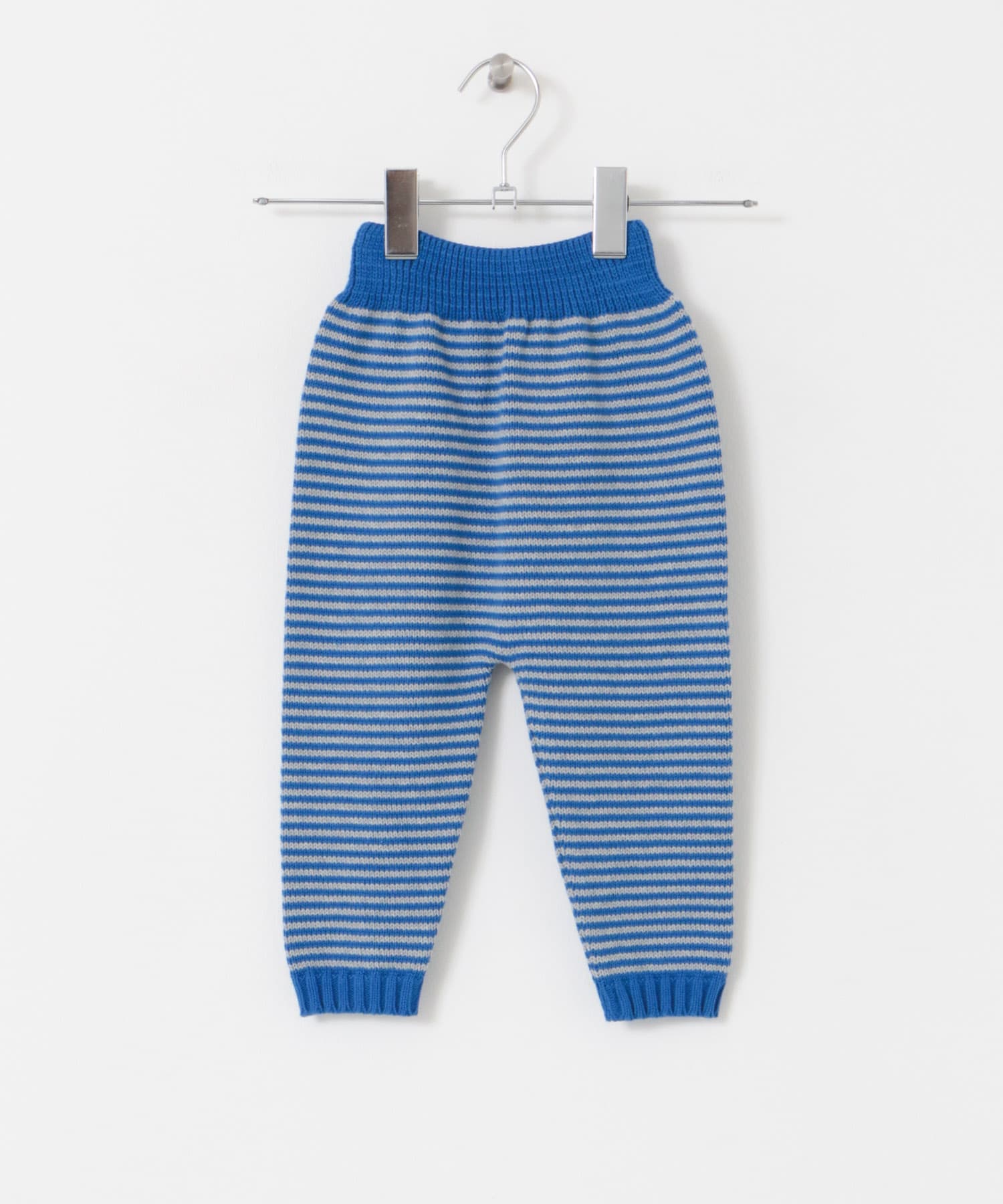 BaYiRi　SNAIL STRIPE PANTS BLUExGRAY 18M