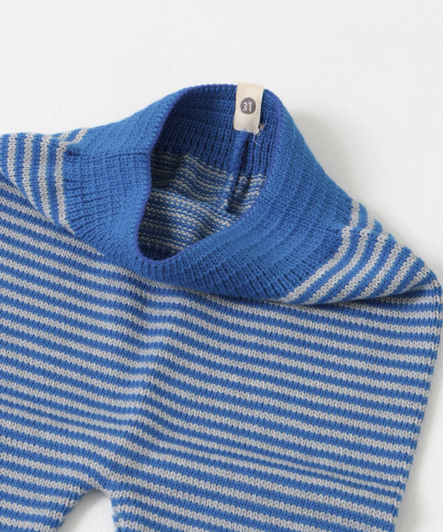 BaYiRi　SNAIL STRIPE PANTS BLUExGRAY 18M