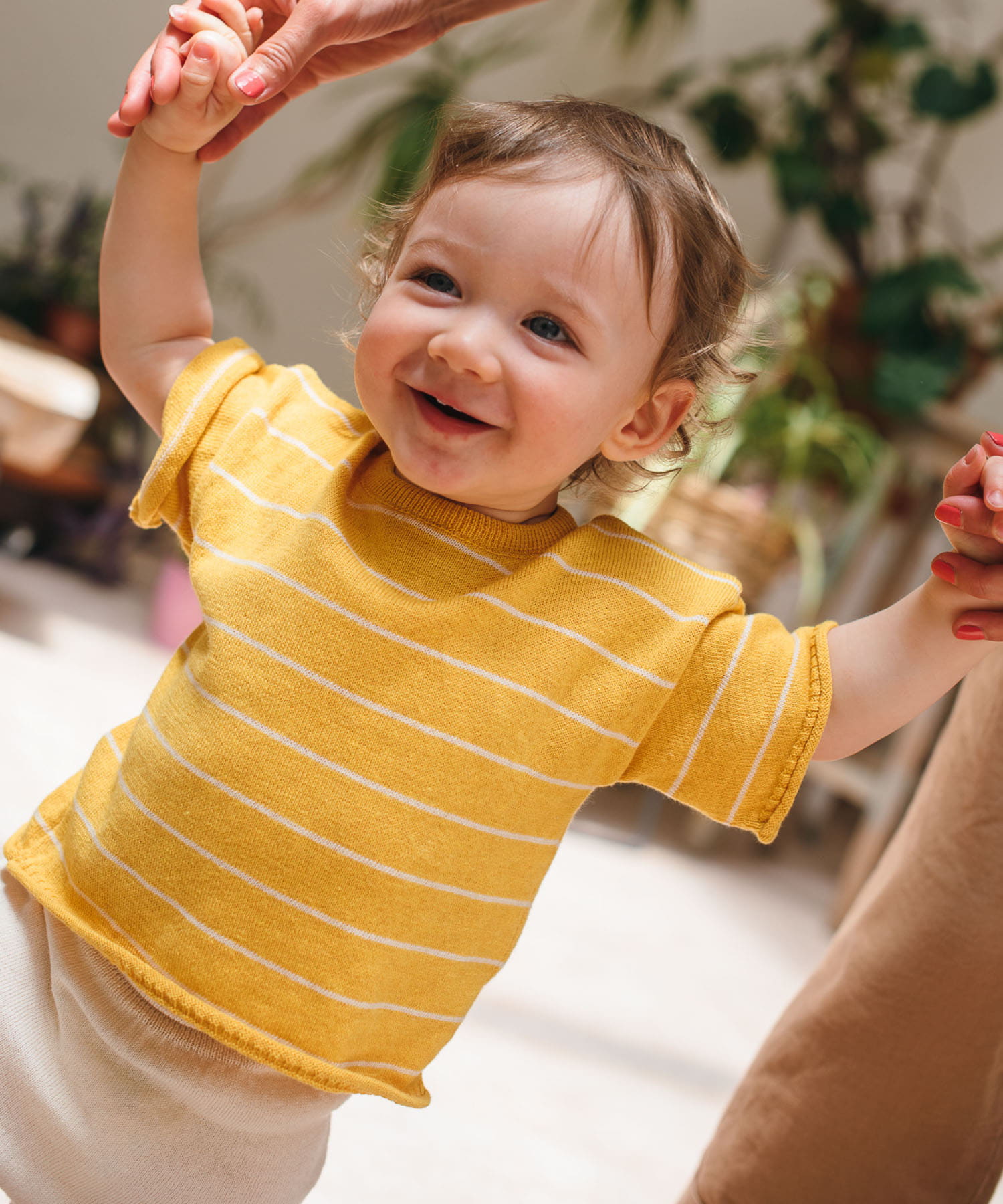 BaYiRi　SUNNY STRIPED T-SHIRTS SUNNY YEL 12M