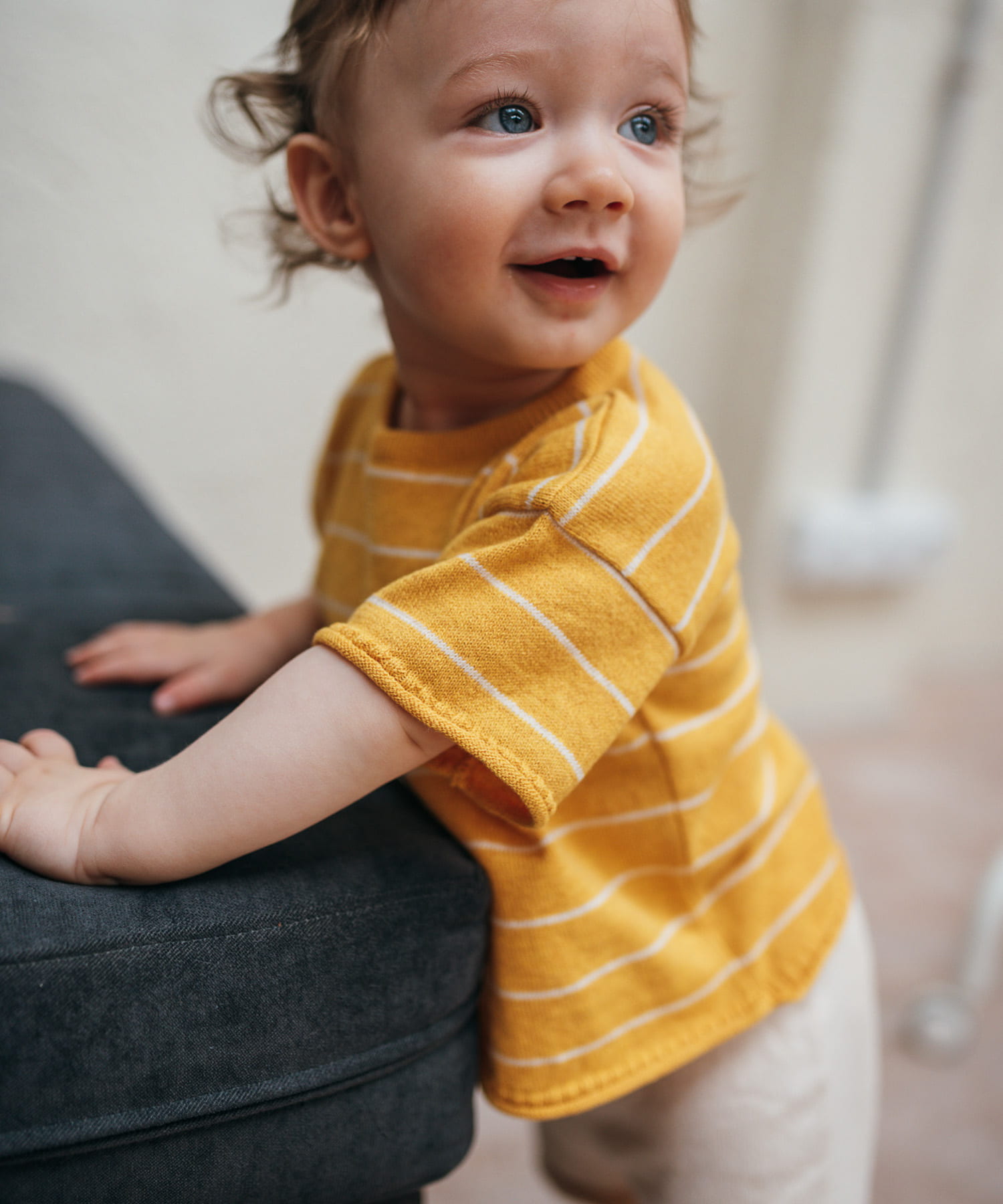 BaYiRi　SUNNY STRIPED T-SHIRTS SUNNY YEL 12M
