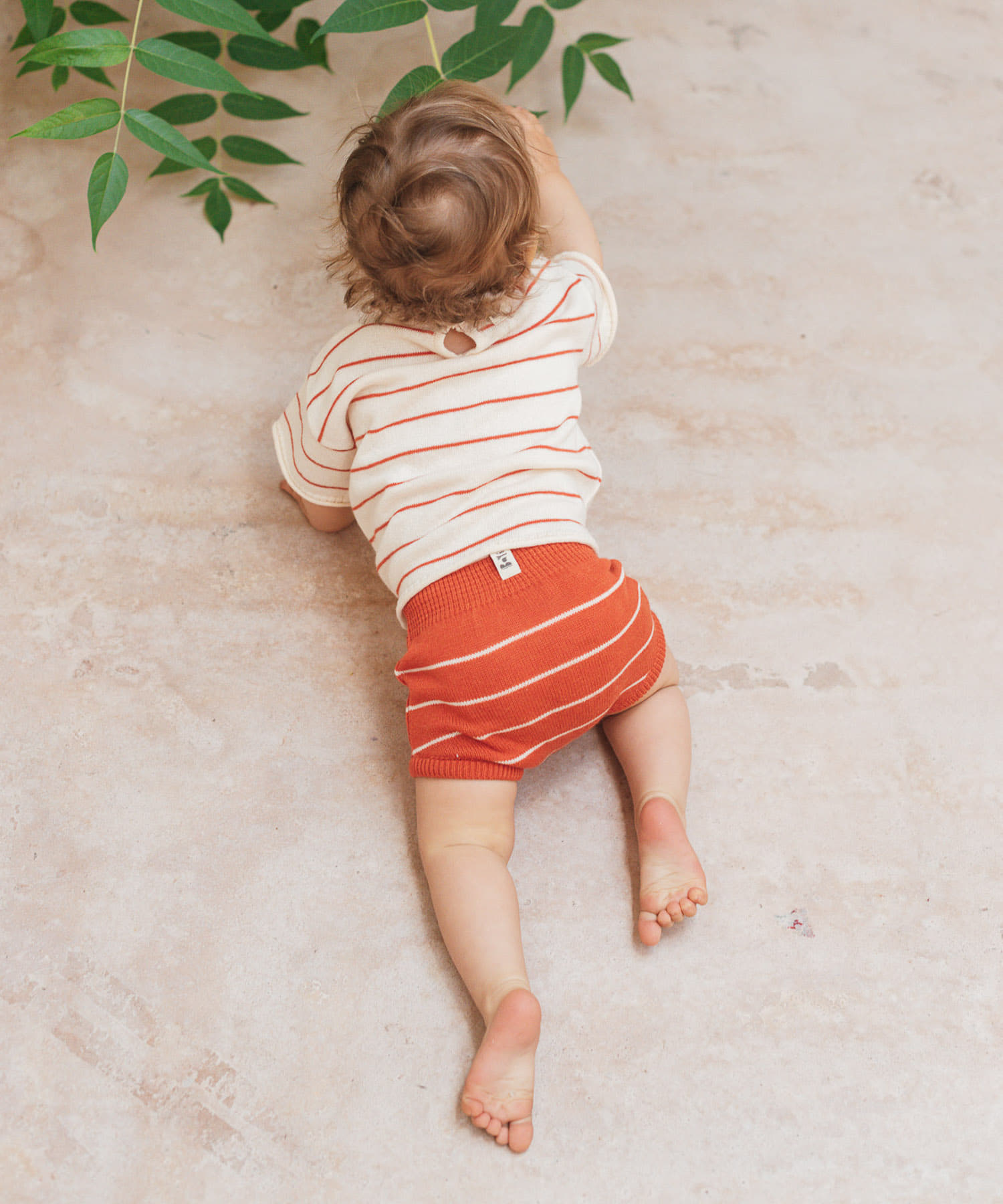 BaYiRi　SUNNY STRIPED T-SHIRTS TORTOISERD 12M