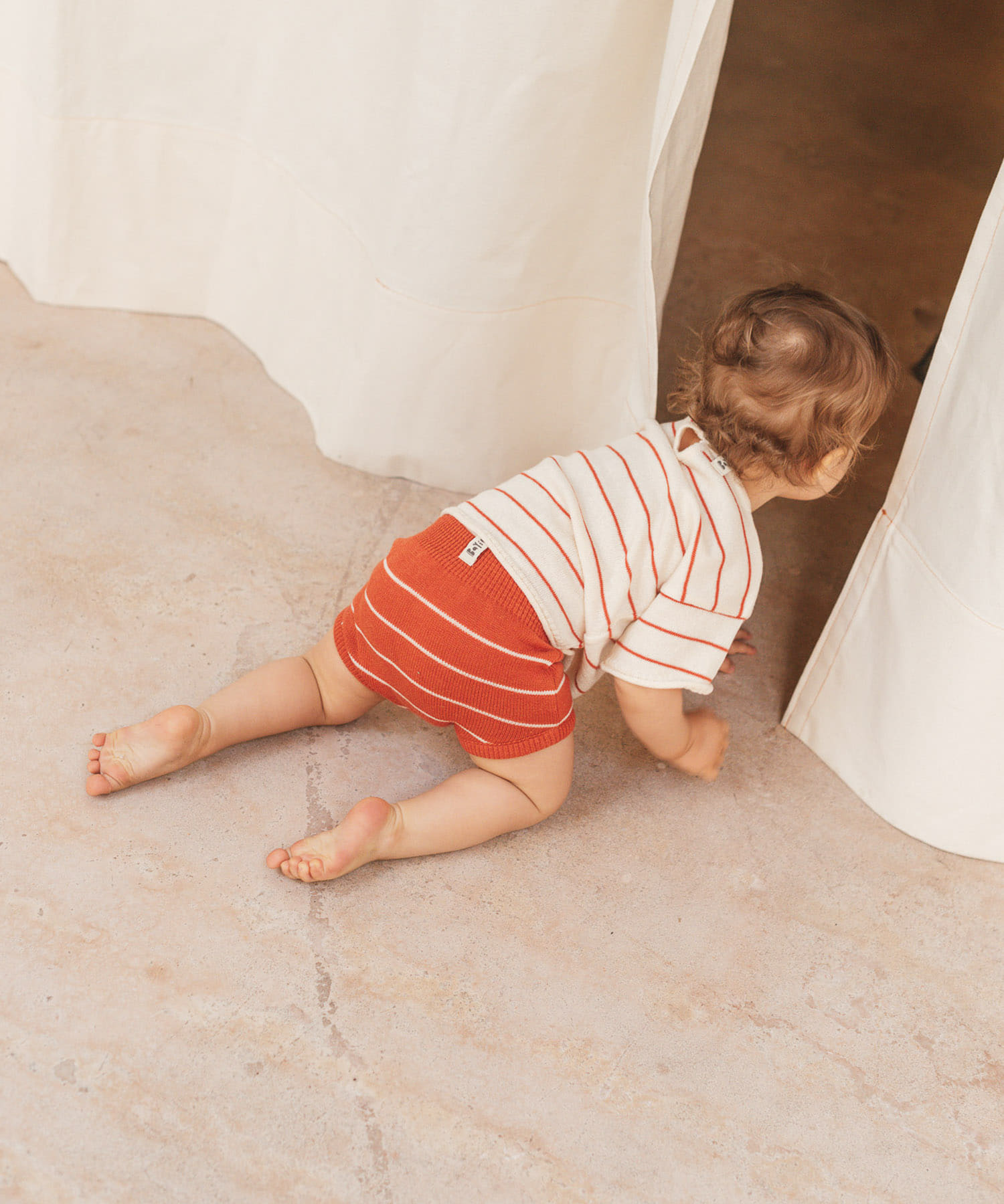 BaYiRi　SUNNY STRIPED T-SHIRTS TORTOISERD 12M