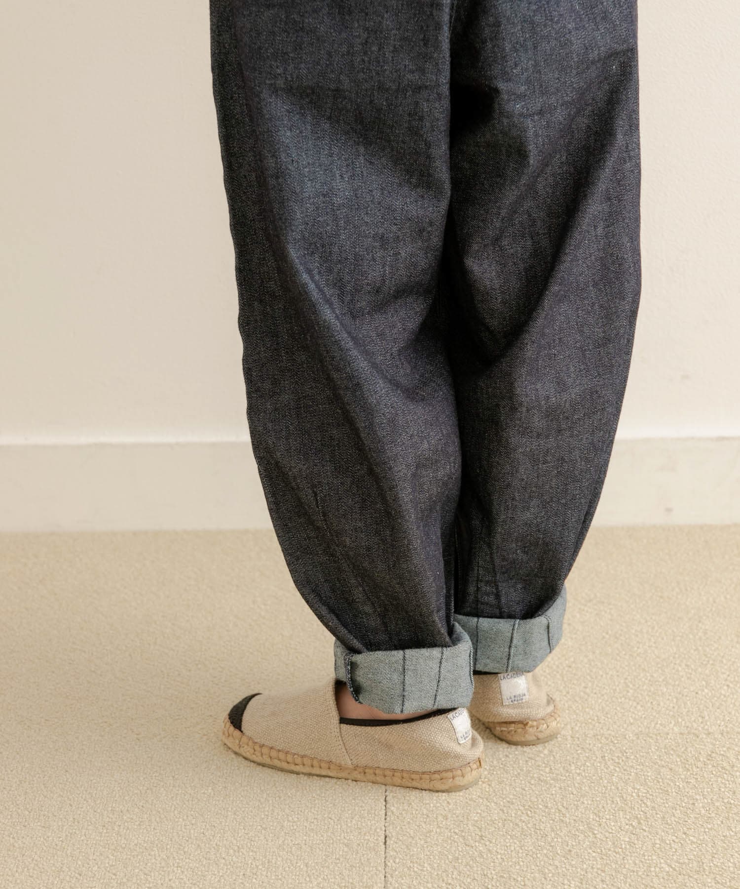 LA CADENA　LINEN SLIP ON ESPADRILLES NATURAL 25