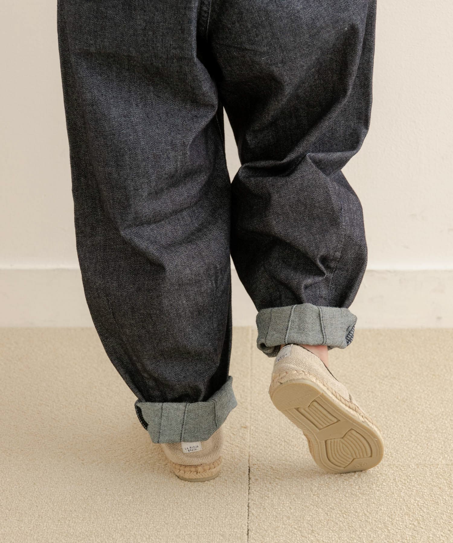 LA CADENA　LINEN SLIP ON ESPADRILLES NATURAL 25