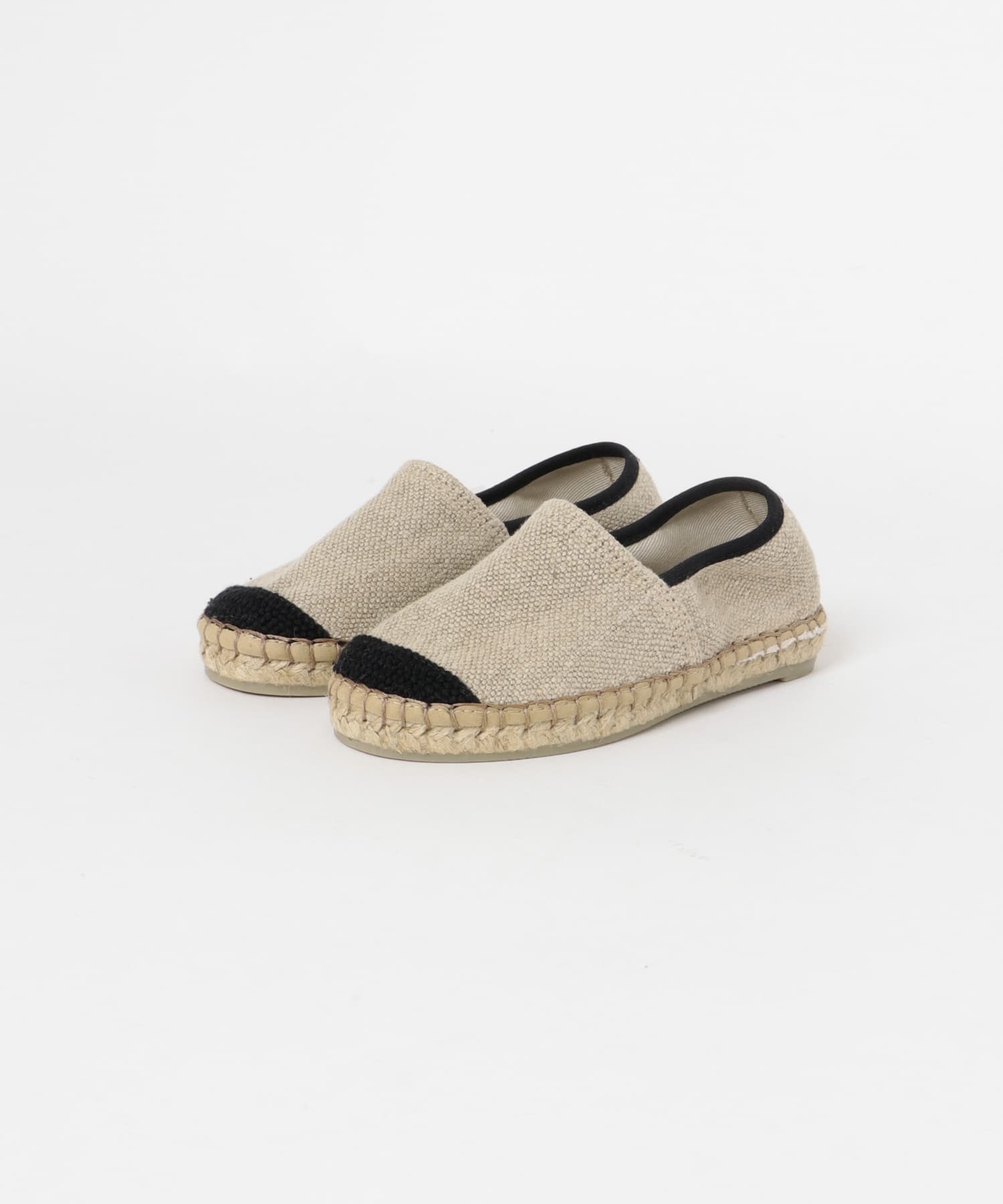LA CADENA　LINEN SLIP ON ESPADRILLES NATURAL 25