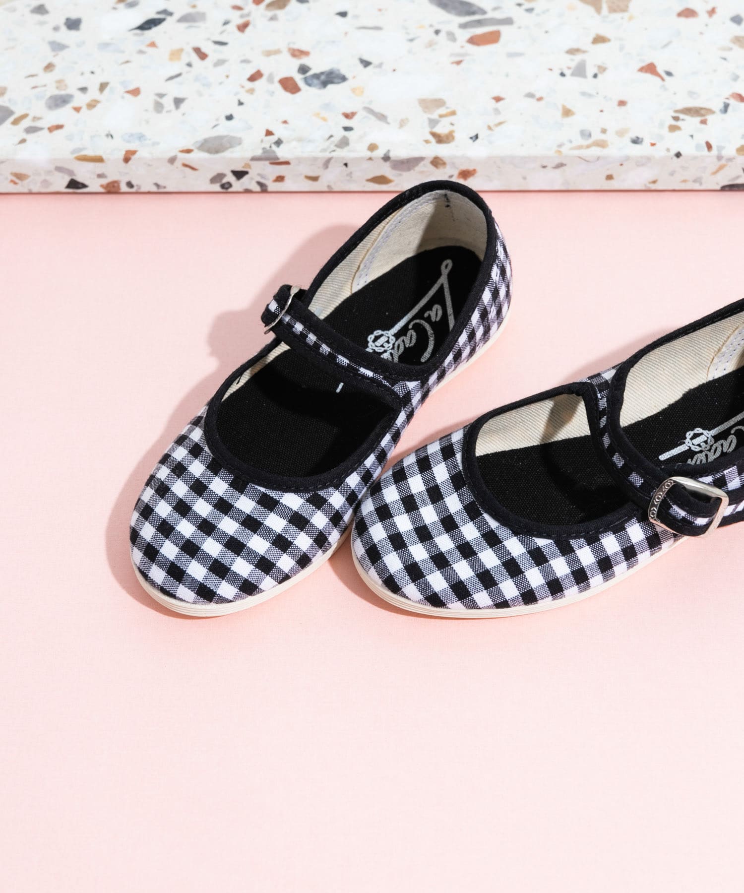 LA CADENA　MERCEDES GINGHAM ONESTRAP GINGHAM BK 20