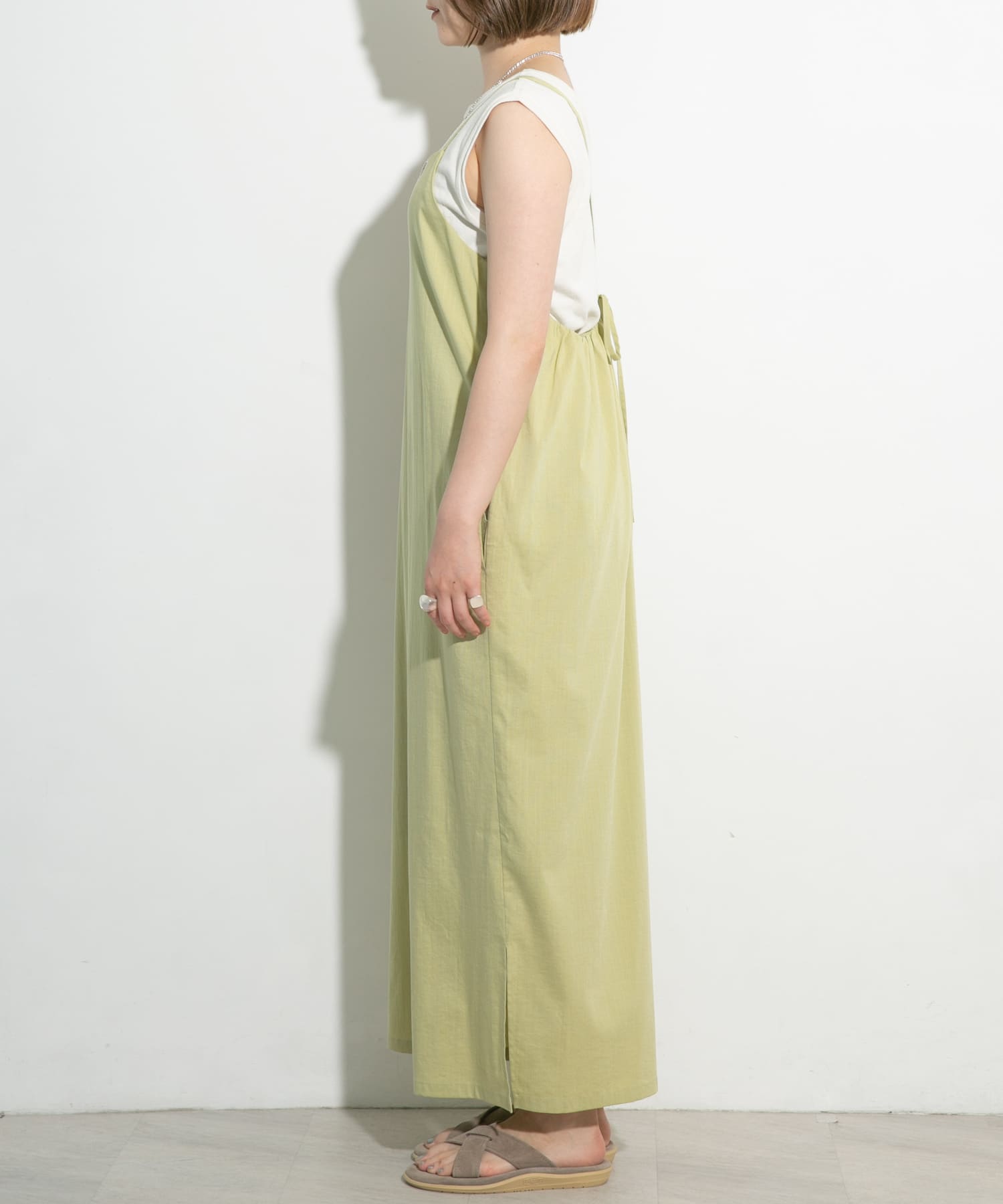 エプロンワンピース Y.GREEN FREE