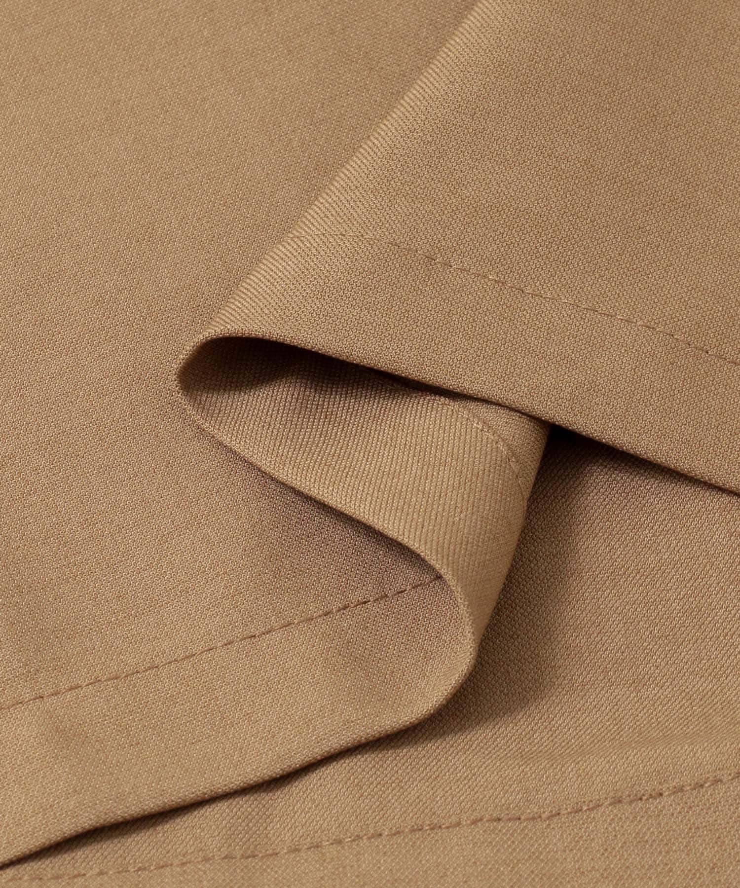 Vネックショートサロペット BROWN FREE
