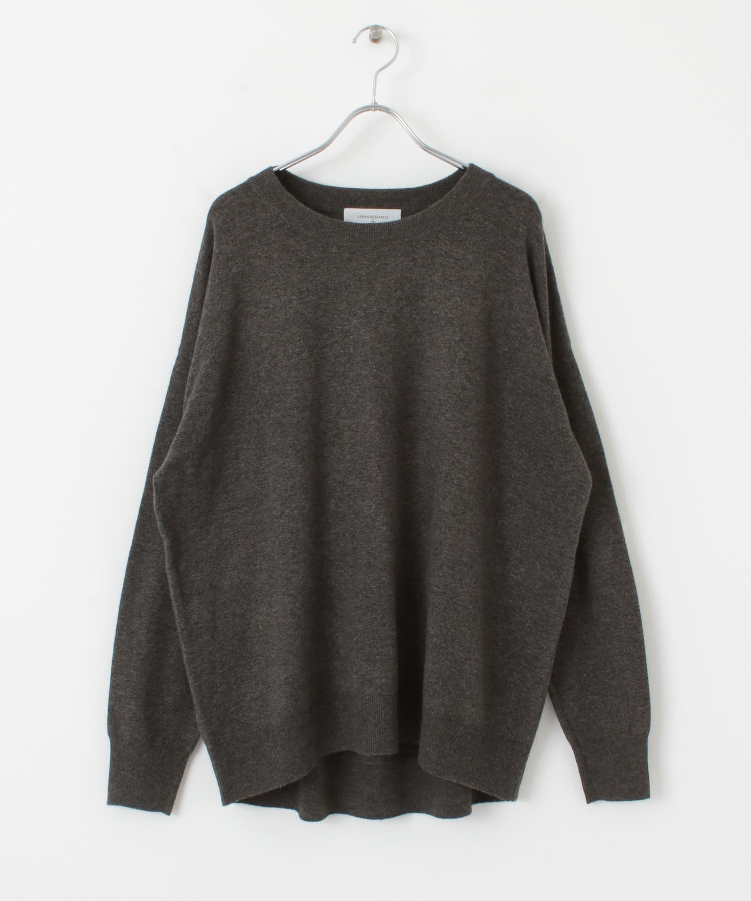 アンゴラ混ワイドプルオーバー CHARCOAL FREE