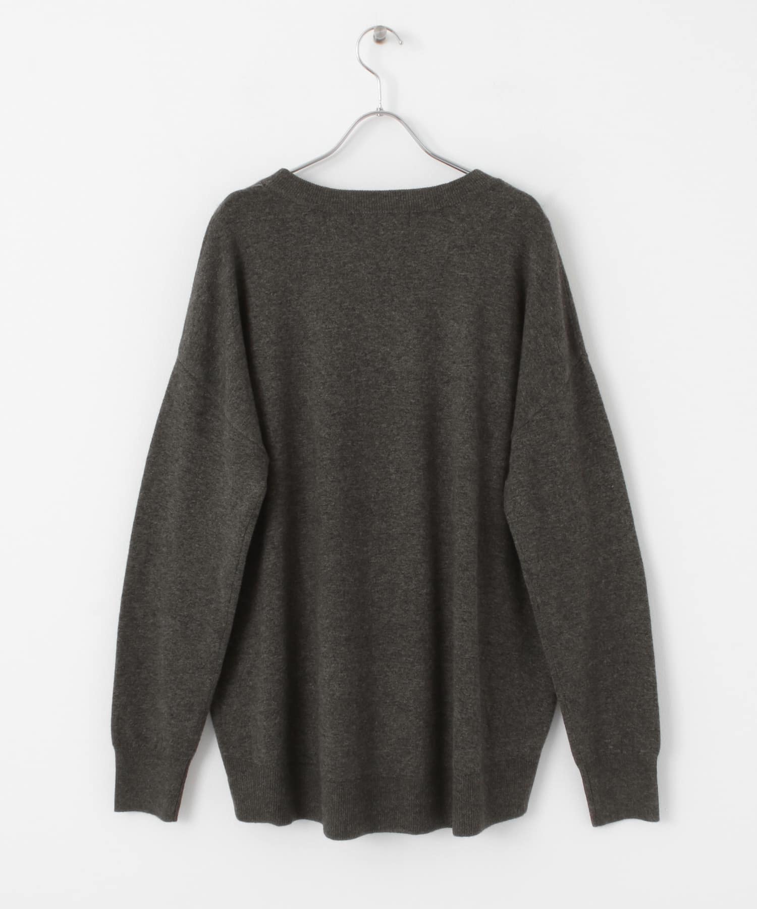 アンゴラ混ワイドプルオーバー CHARCOAL FREE