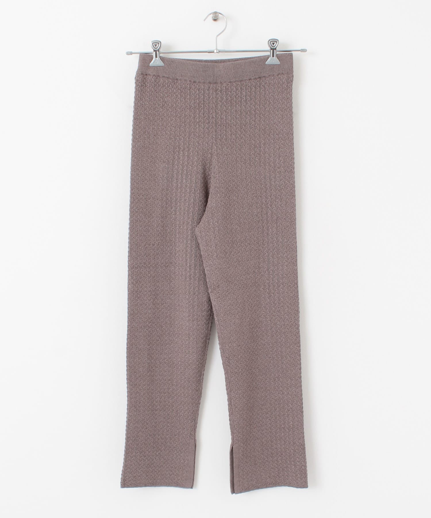 ケーブルニットパンツ CHARCOAL FREE