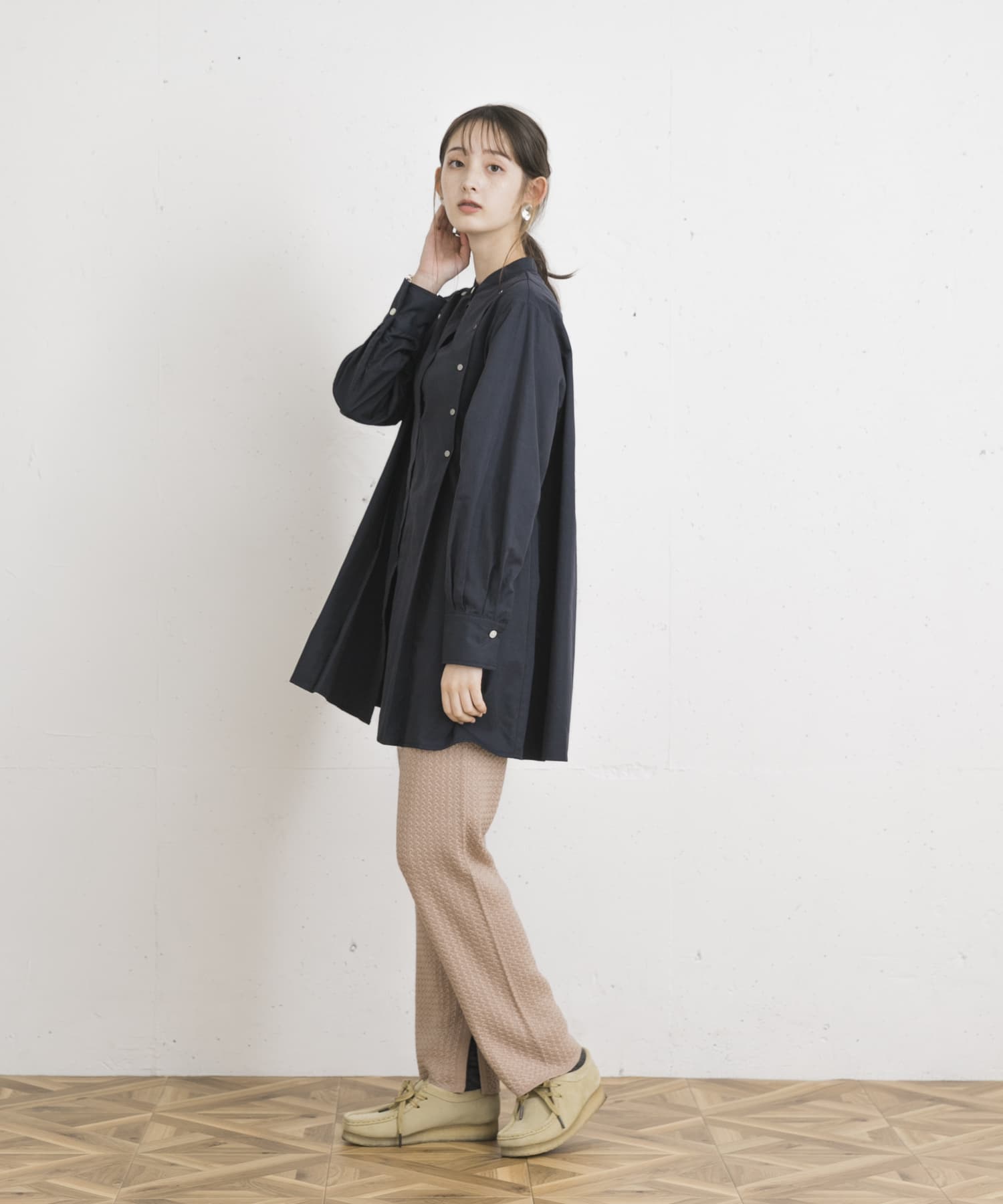 ケーブルニットパンツ BEIGE FREE