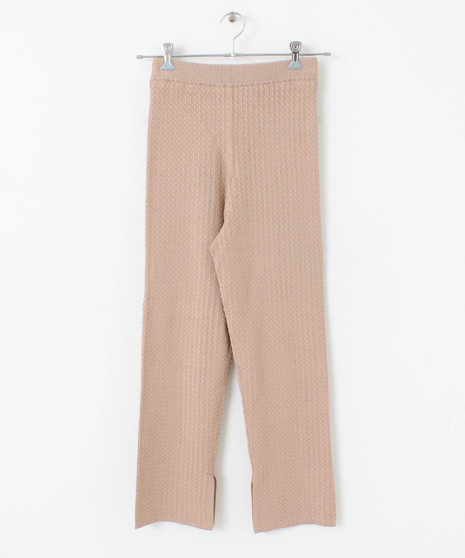 ケーブルニットパンツ BEIGE FREE