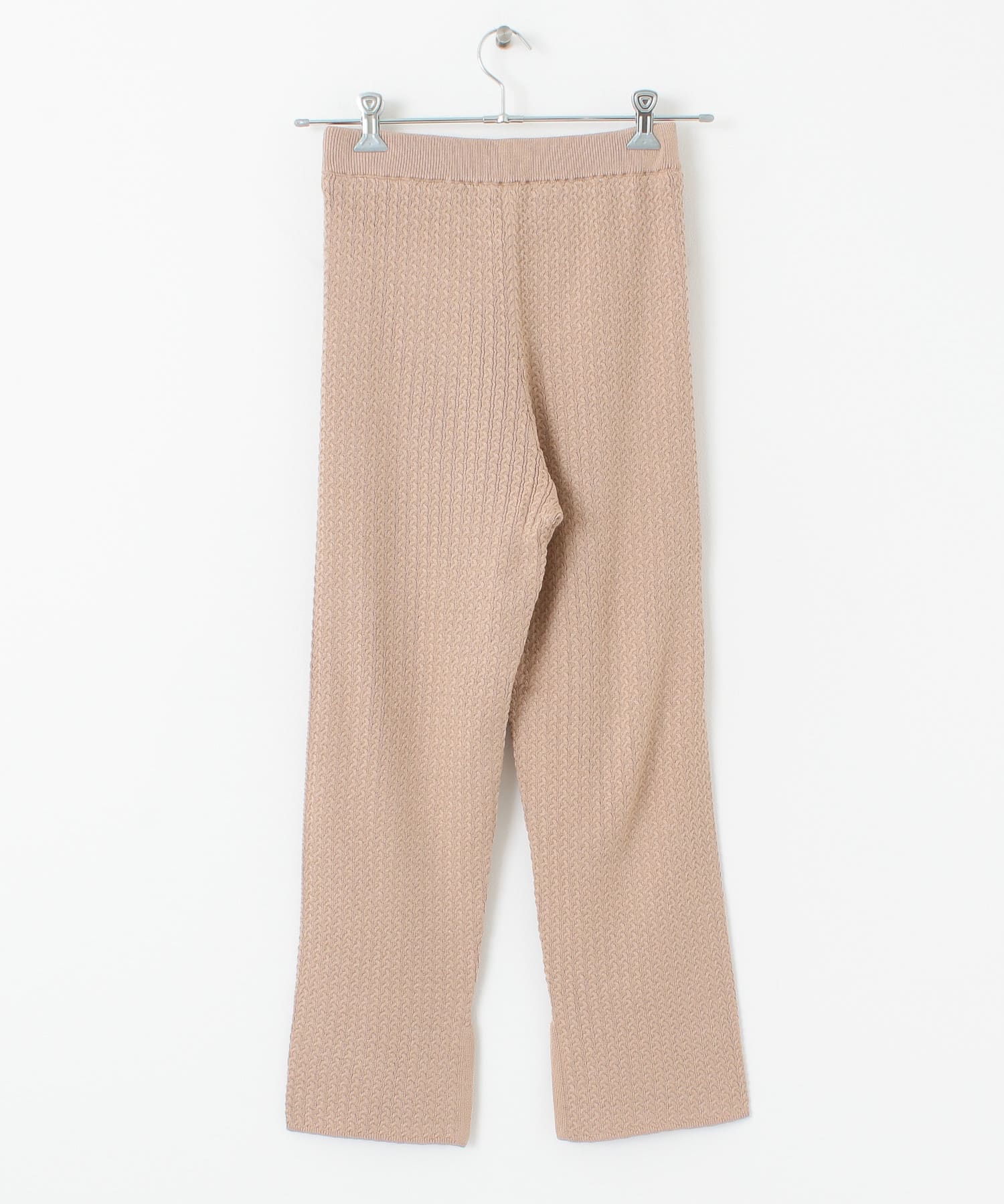 ケーブルニットパンツ BEIGE FREE