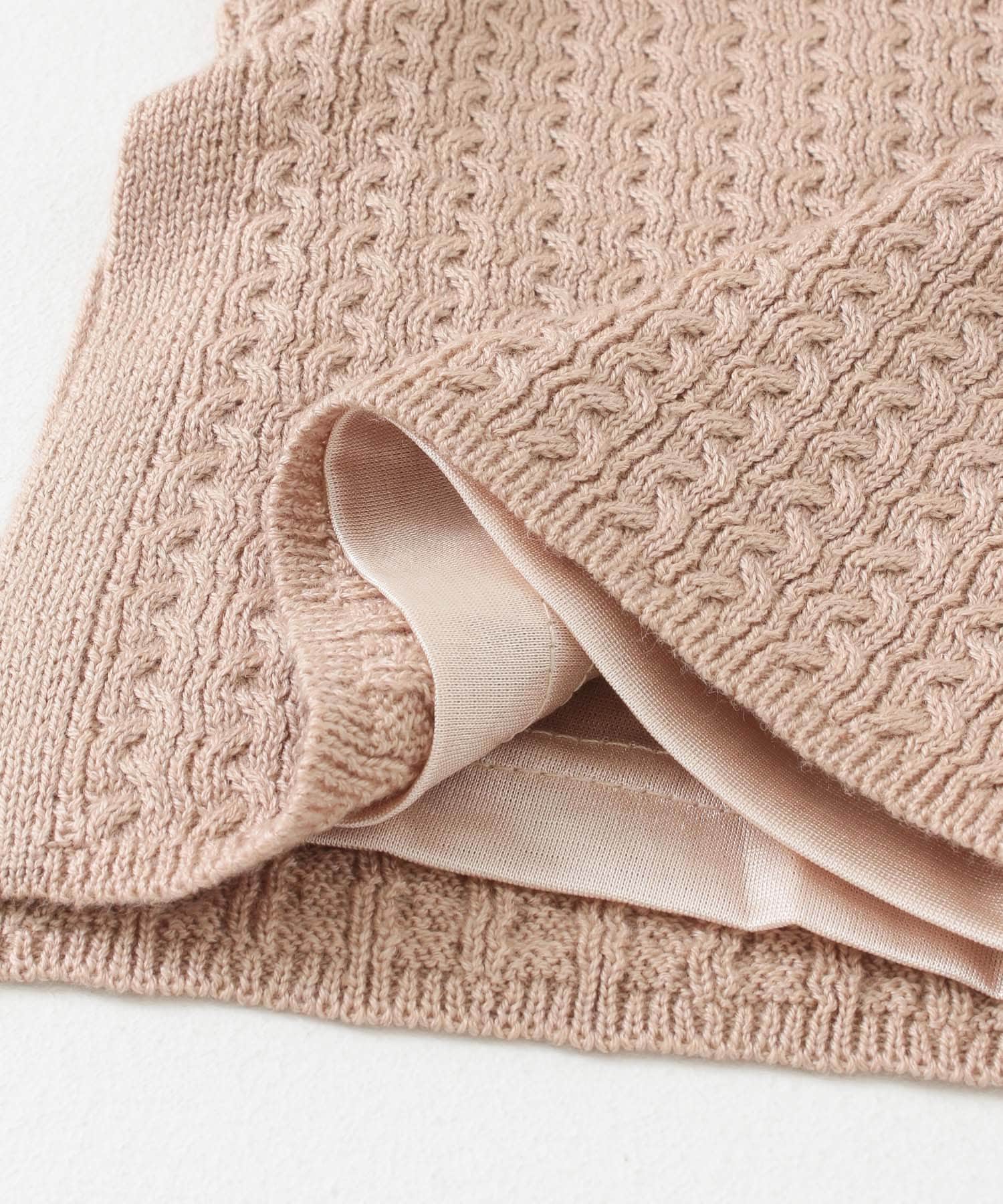 ケーブルニットパンツ BEIGE FREE