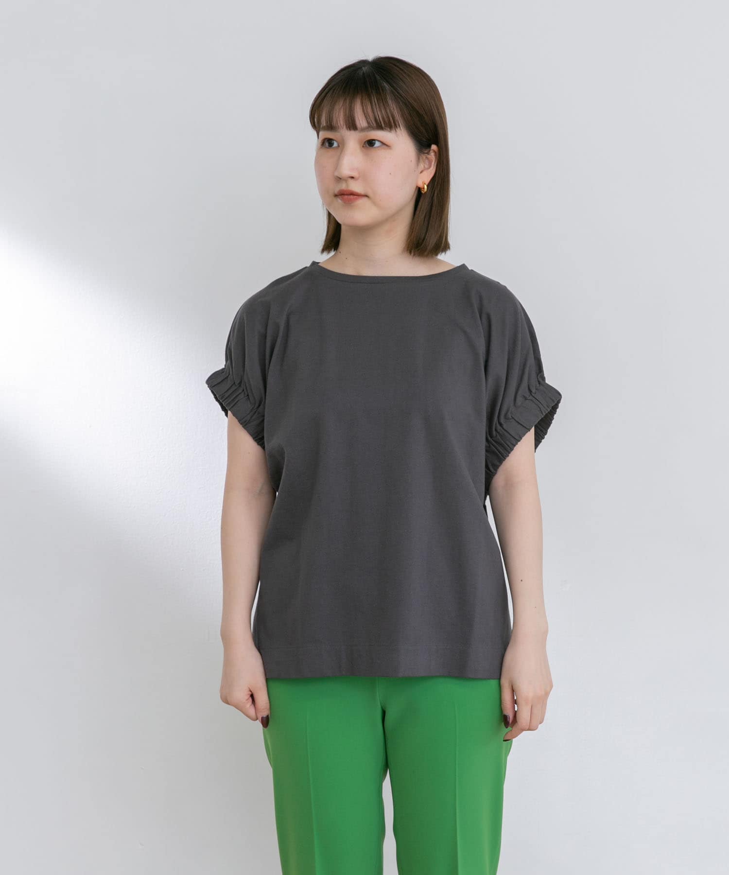 アームギャザーTシャツ SUMIKURO FREE