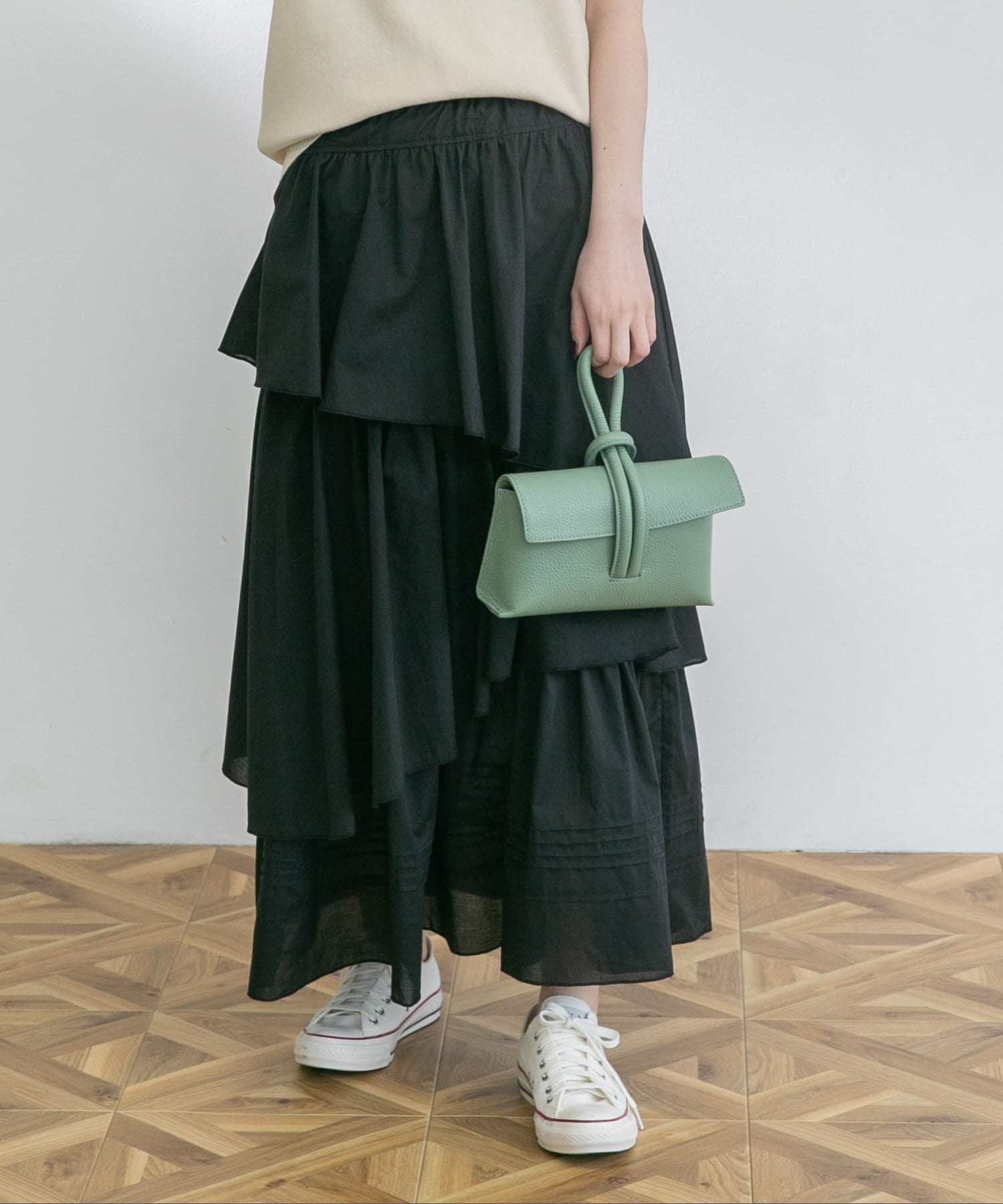 ランダムティアードロングスカート(FREE GREEN): スカート｜URBAN