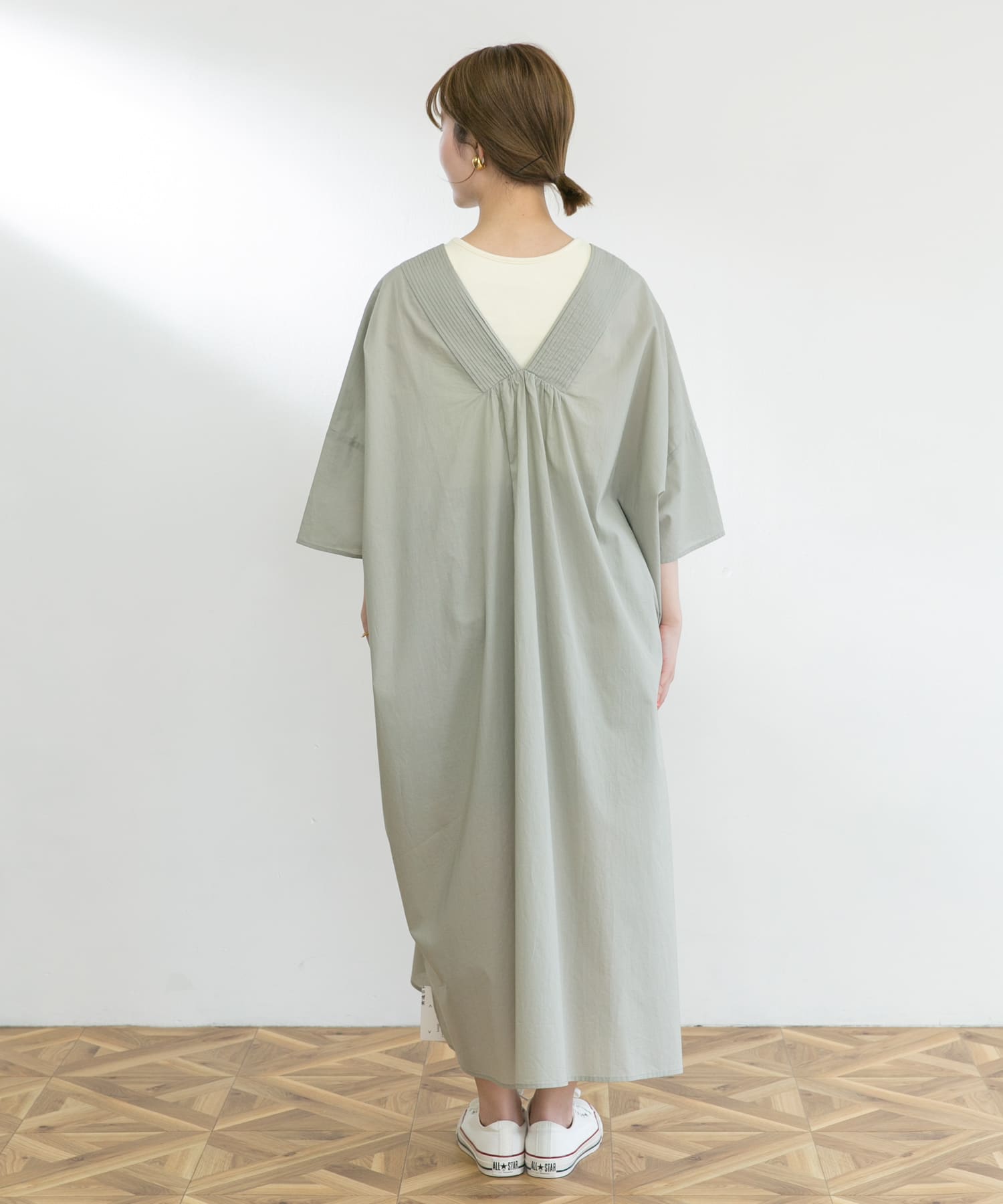 カフタンワンピース GRAY KHAKI FREE