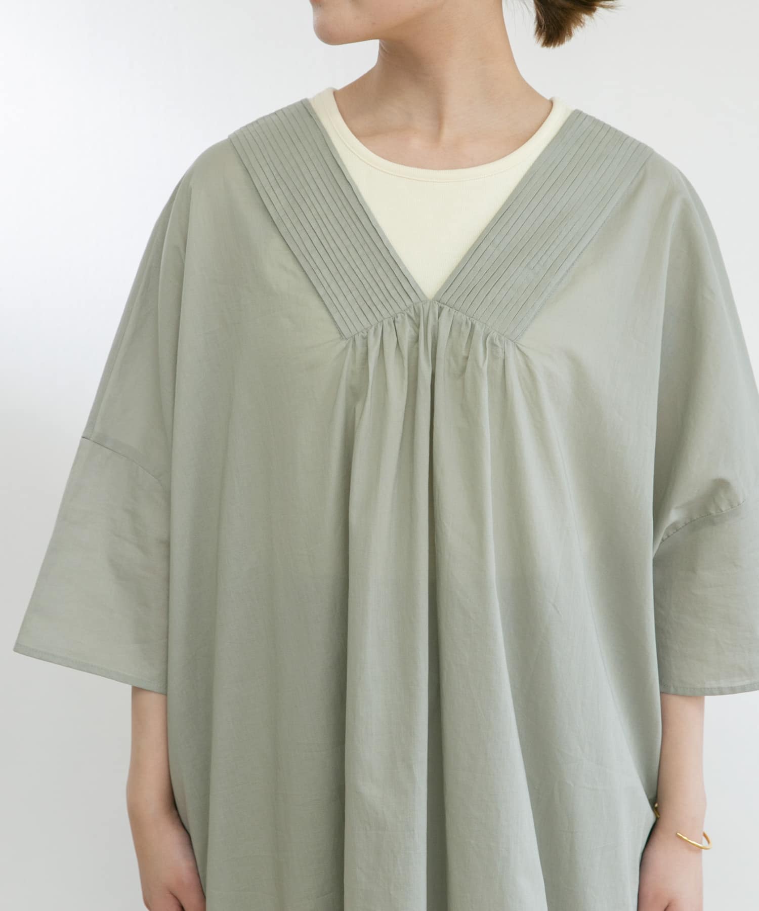カフタンワンピース GRAY KHAKI FREE