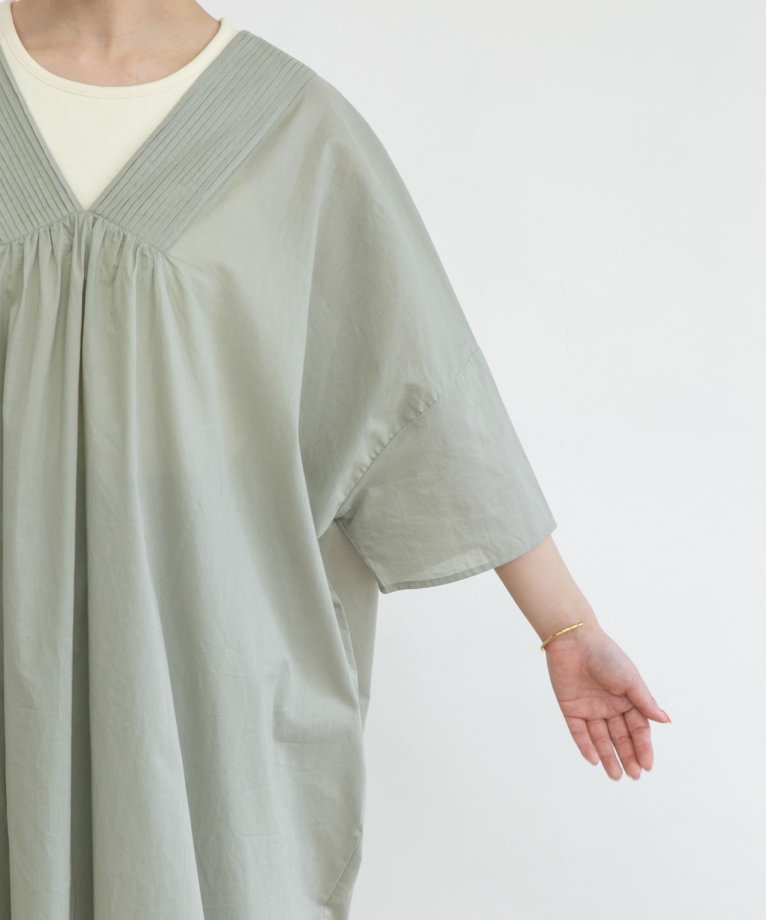 カフタンワンピース GRAY KHAKI FREE
