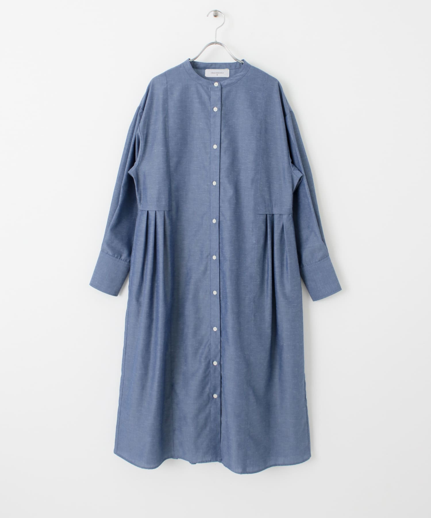 『UR TECH Smart Linen Touch』ウエストタックワンピース CHAMBRAY S